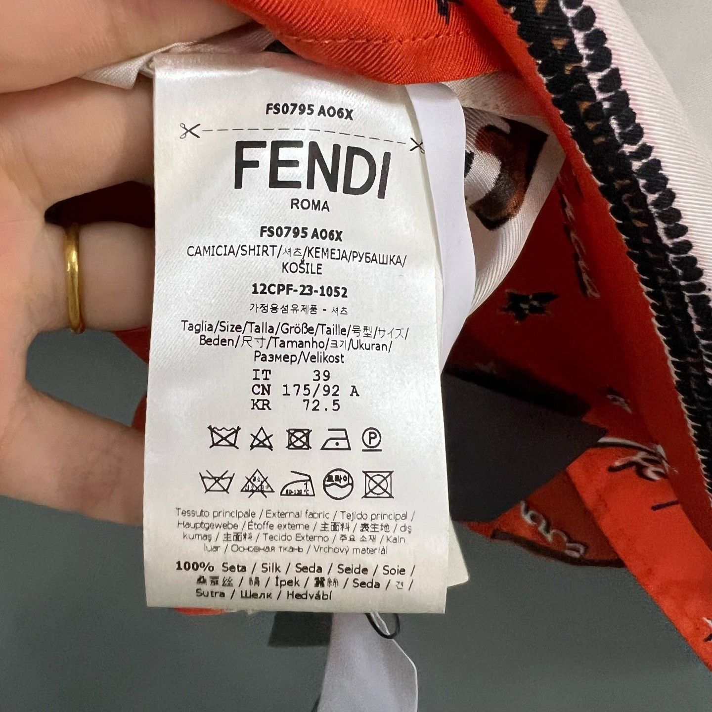 Fendi Fendi Printed Graphic Multi Shirt xxs Men Size US XXS / EU 40 - 4 Thumbnail
