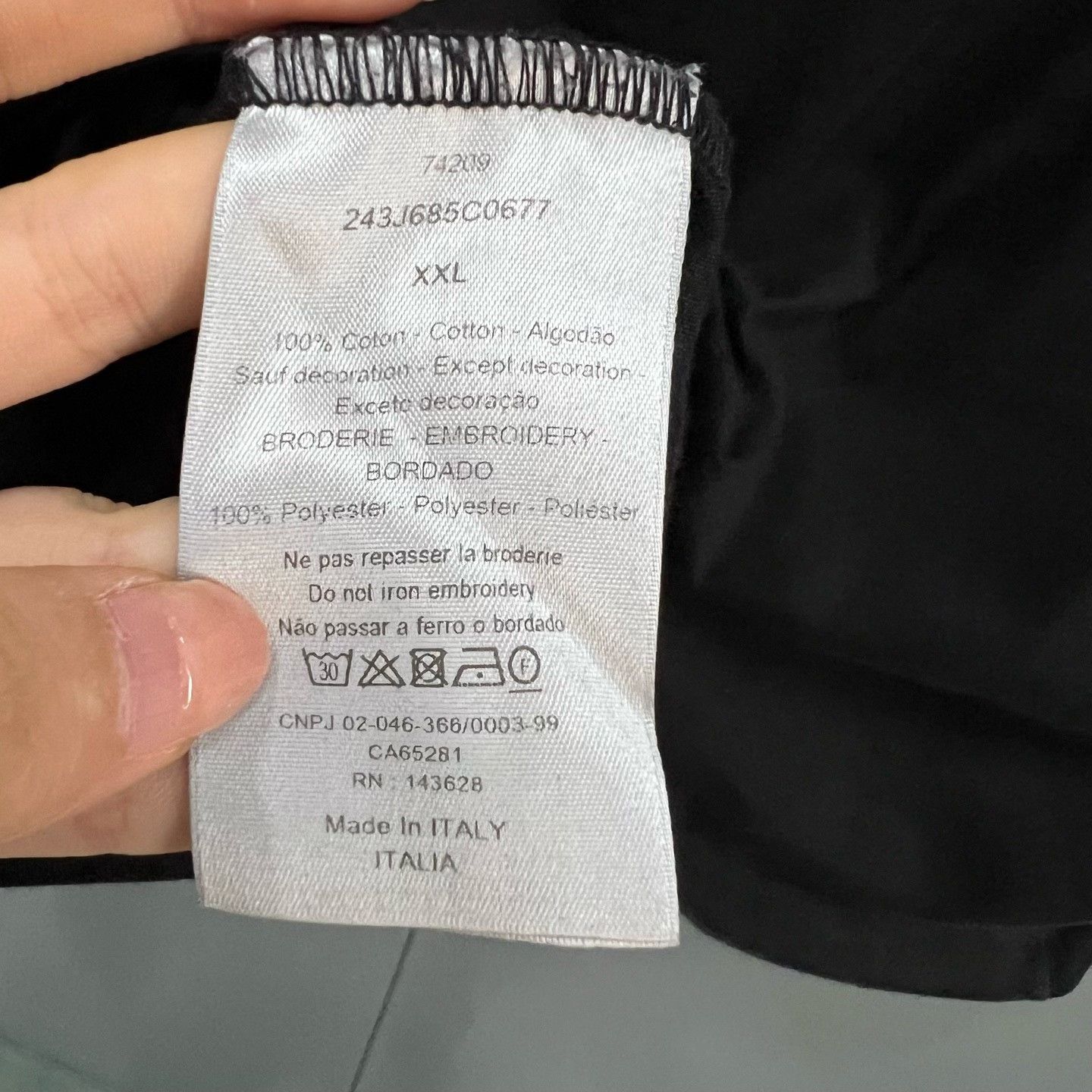Dior Dior Retro Embroidered Black T-Shirt xxl Men Size US XXL / EU 58 / 5 - 4 Thumbnail