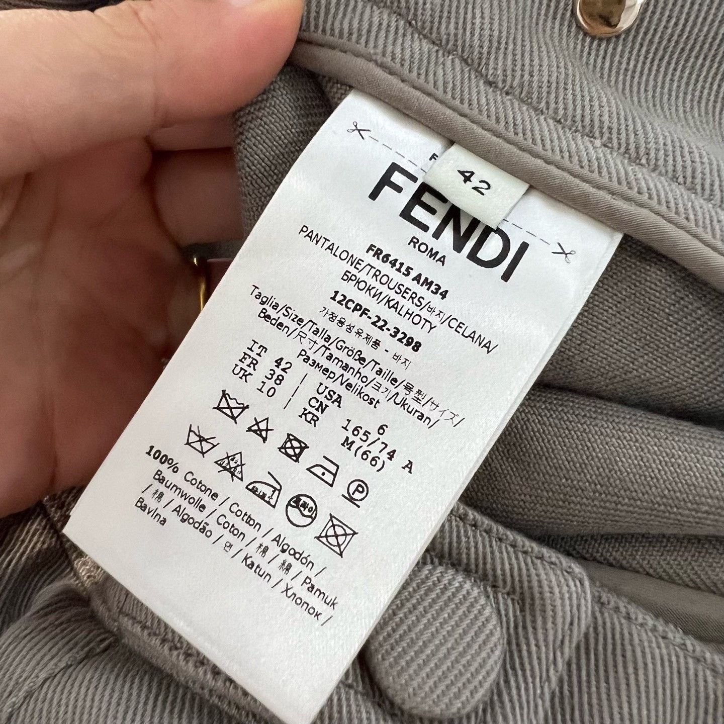 Fendi Fendi Cargo Casual Pants 42 Men Size US 42 / EU 58 - 3 Thumbnail