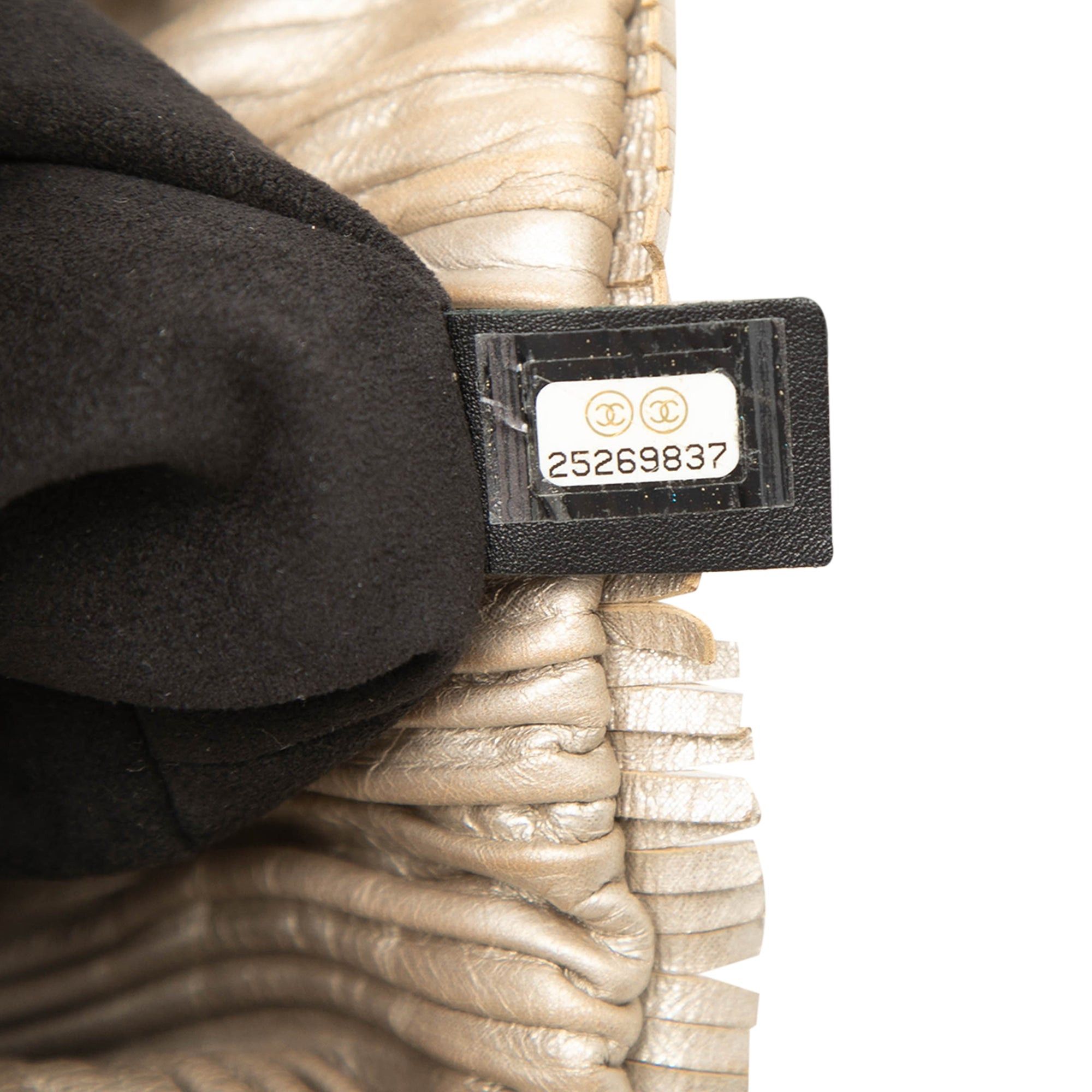 Chanel Small Metallic Calfskin Coco Pleats Drawstring Backpack Size ONE SIZE - 6 Thumbnail
