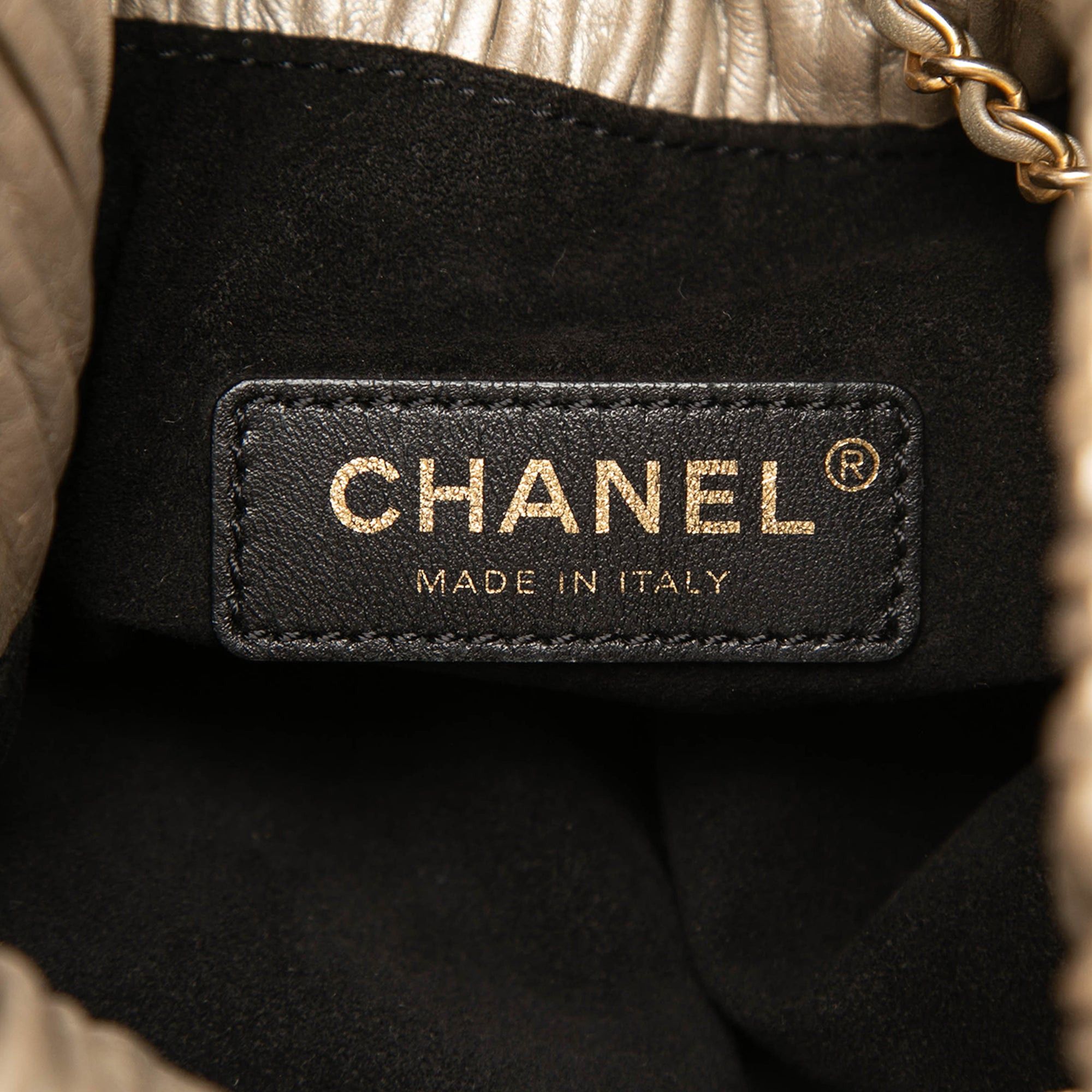 Chanel Small Metallic Calfskin Coco Pleats Drawstring Backpack Size ONE SIZE - 5 Thumbnail