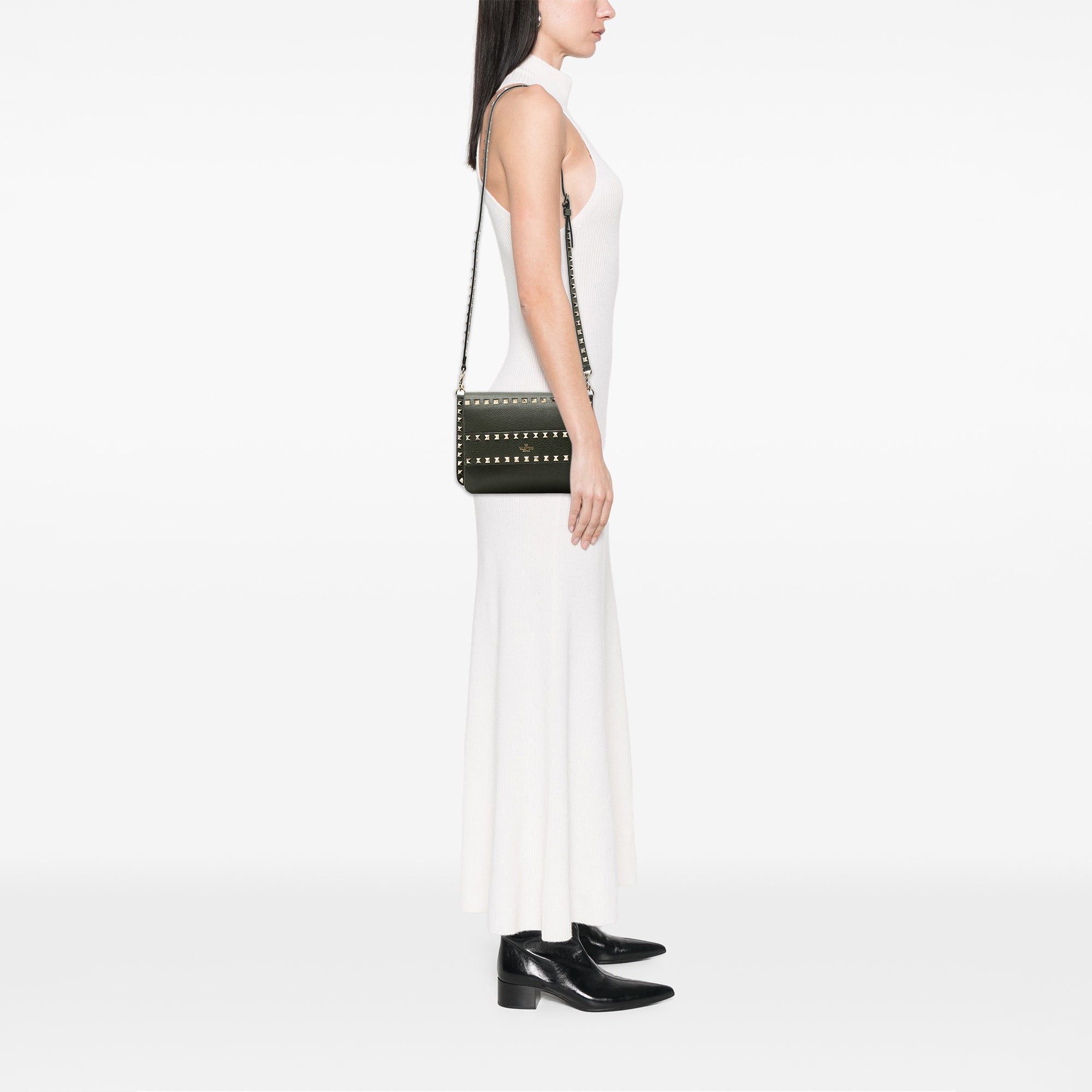 Valentino Grained Calfskin Rockstud Side Slip Crossbody Size ONE SIZE - 6 Thumbnail
