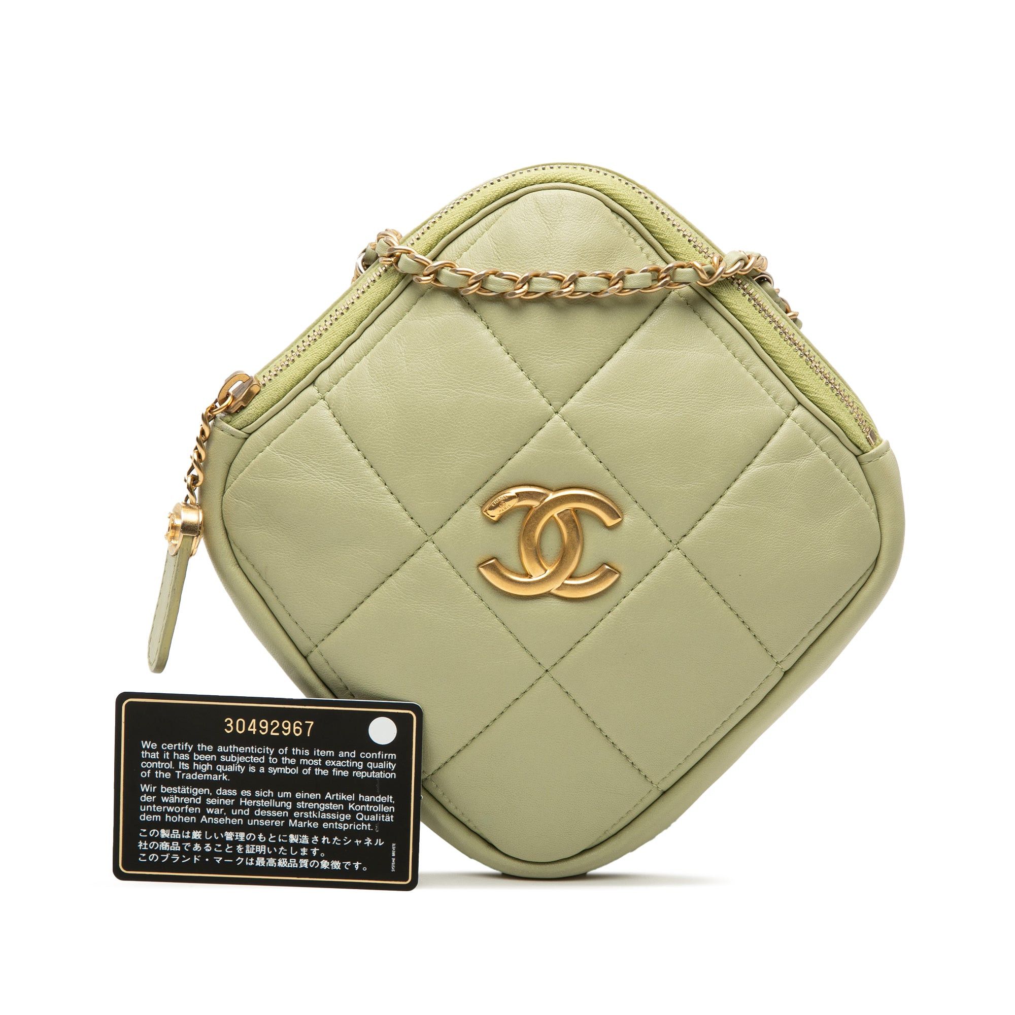 Chanel CC Quilted Lambskin Diamond Clutch with Chain Size ONE SIZE - 8 Thumbnail