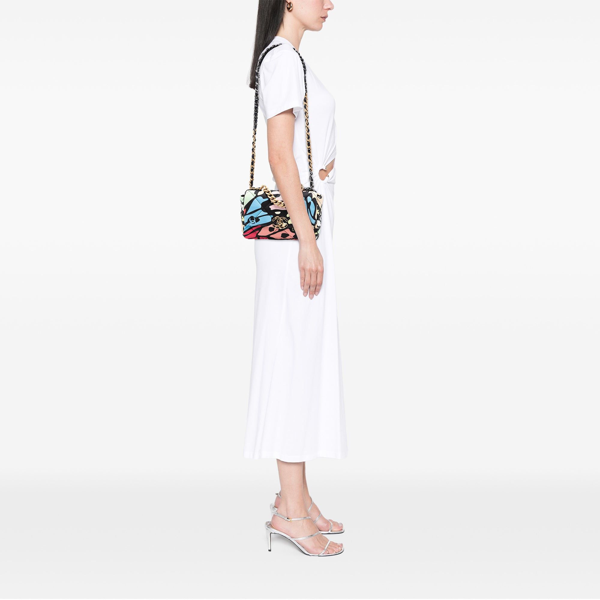 Chanel Medium Printed Canvas 19 Flap Size ONE SIZE - 7 Thumbnail
