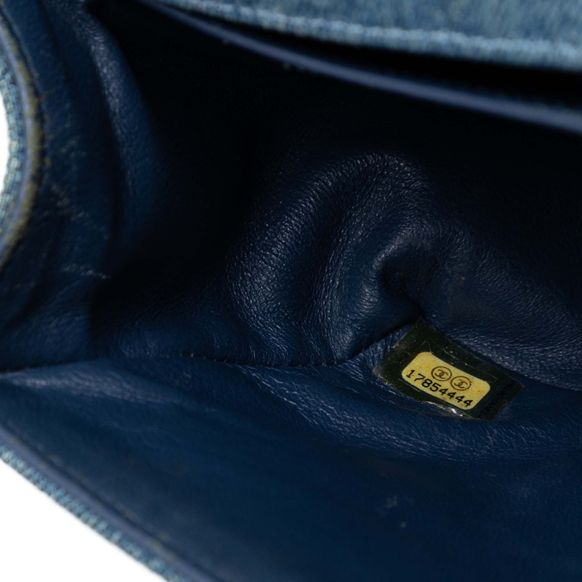 Chanel Old Medium Quilted Denim Boy Flap Size ONE SIZE - 6 Thumbnail