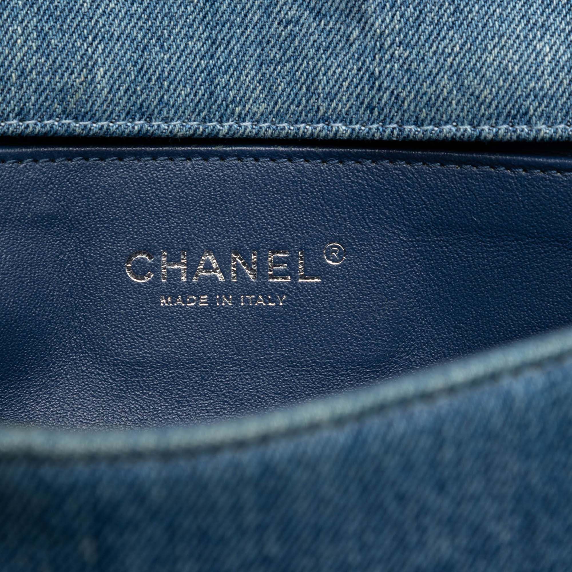 Chanel Old Medium Quilted Denim Boy Flap Size ONE SIZE - 5 Thumbnail