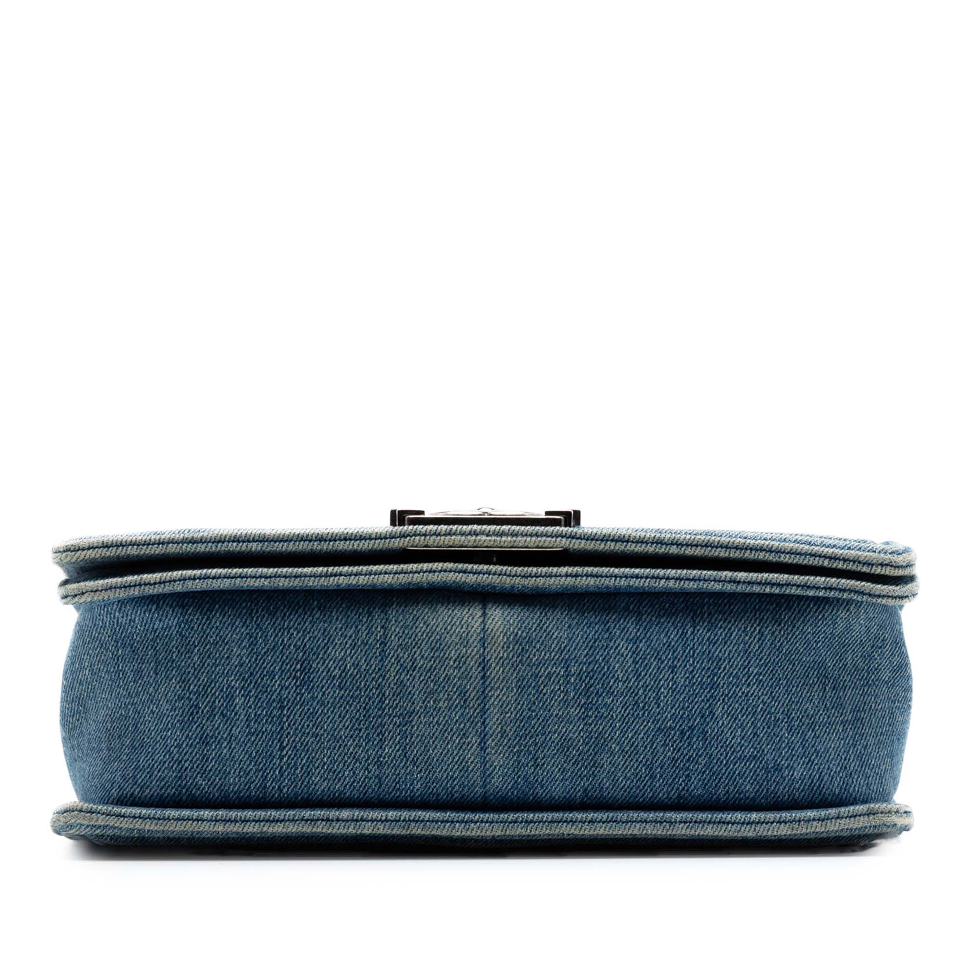 Chanel Old Medium Quilted Denim Boy Flap Size ONE SIZE - 3 Thumbnail