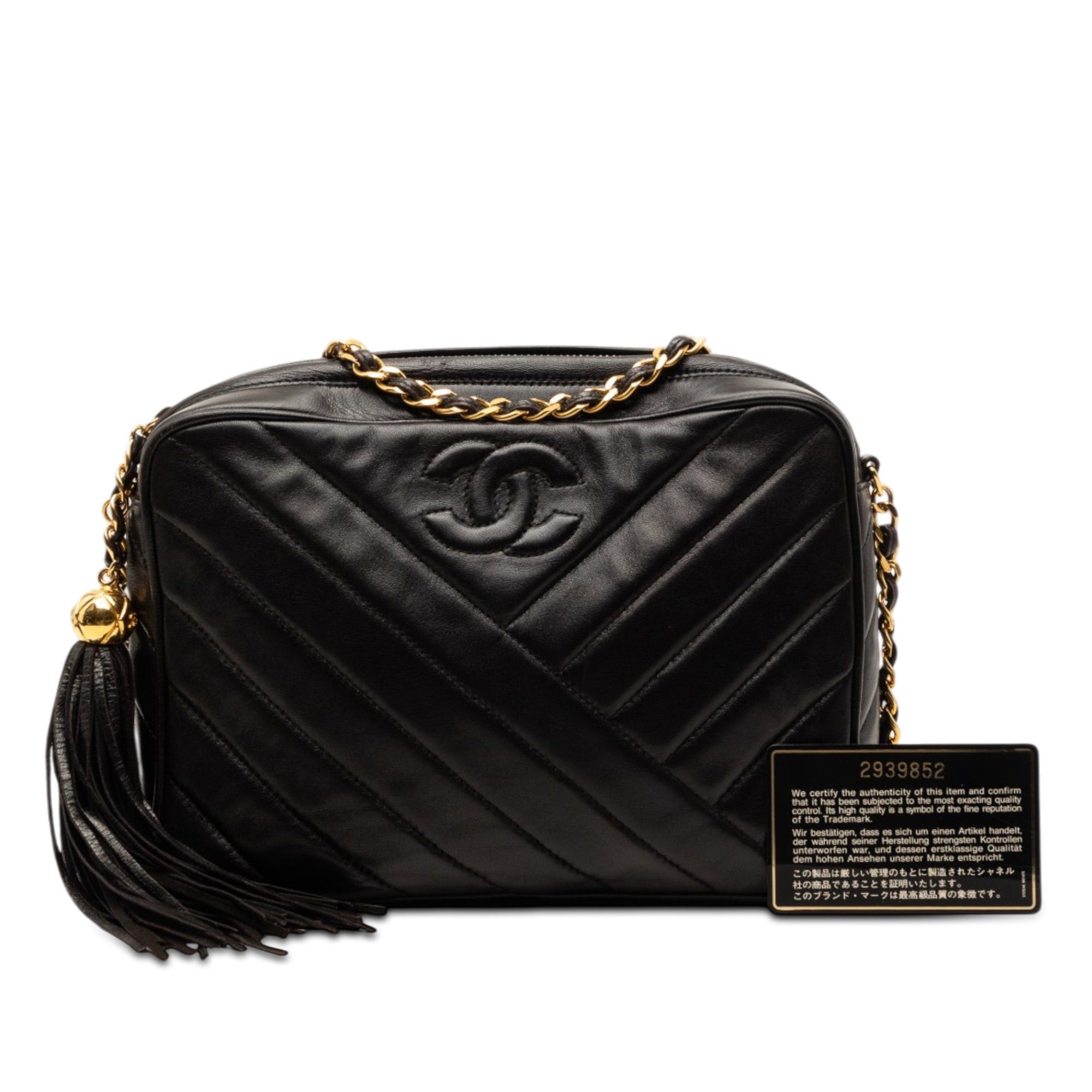 Chanel CC Diagonal Quilted Lambskin Tassel Camera Bag Size ONE SIZE - 8 Thumbnail