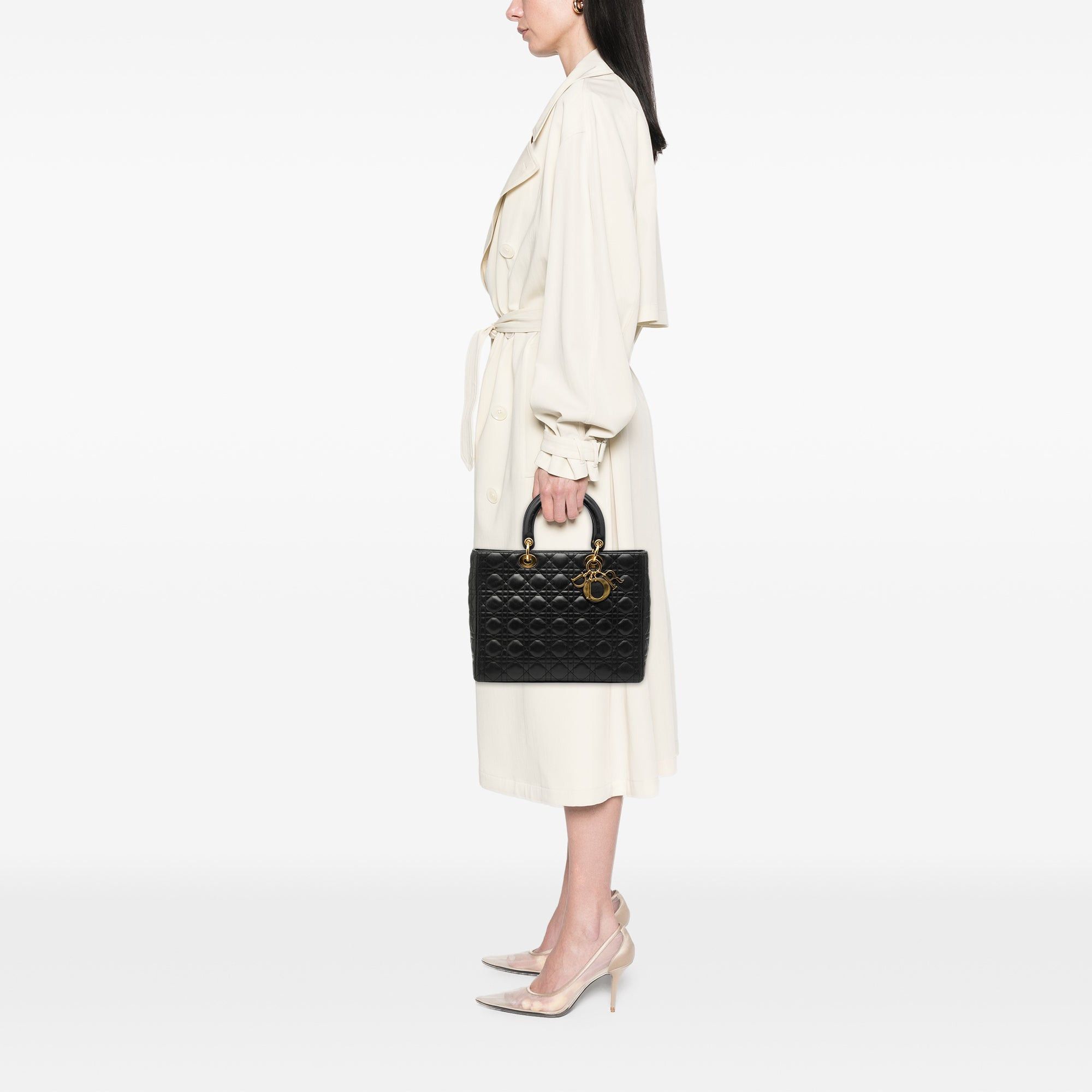 Dior Large Lambskin Cannage Lady Dior Size ONE SIZE - 7 Thumbnail