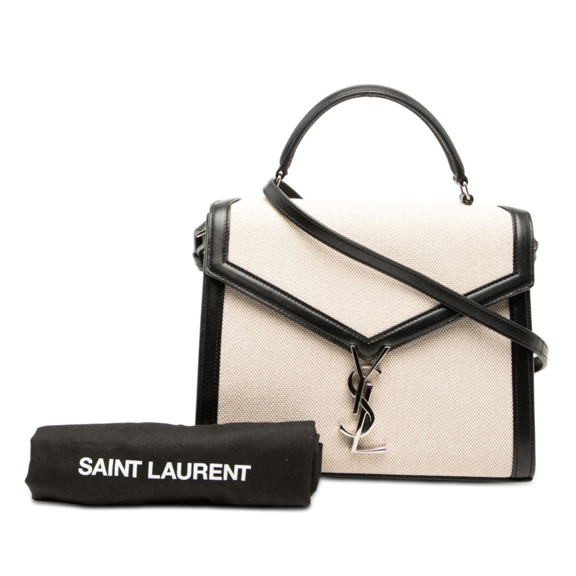 Saint Laurent Paris Medium Canvas Cassandra Top Handle Bag Size ONE SIZE - 8 Thumbnail