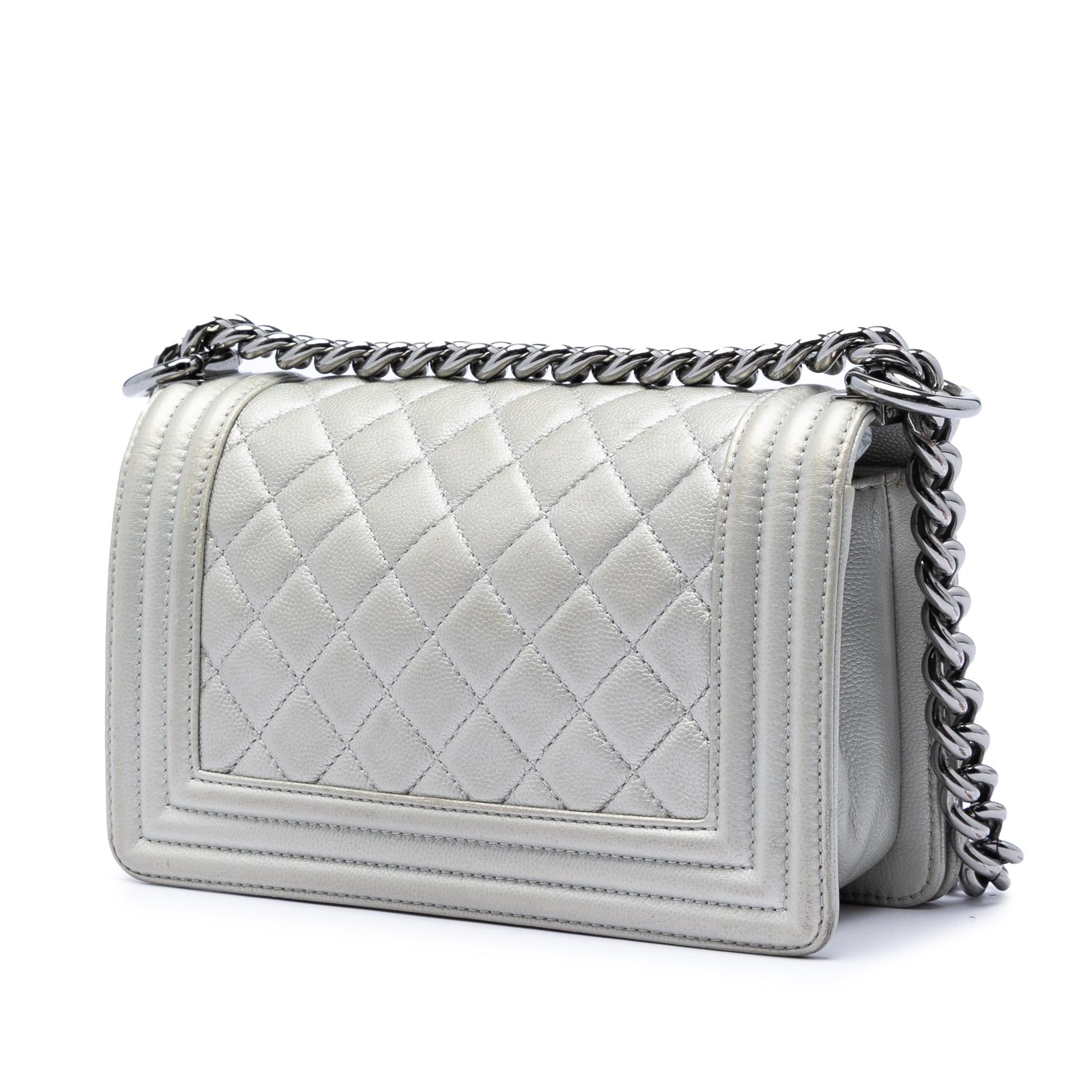Chanel Small Quilted Metallic Caviar Boy Flap Size ONE SIZE - 2 Thumbnail