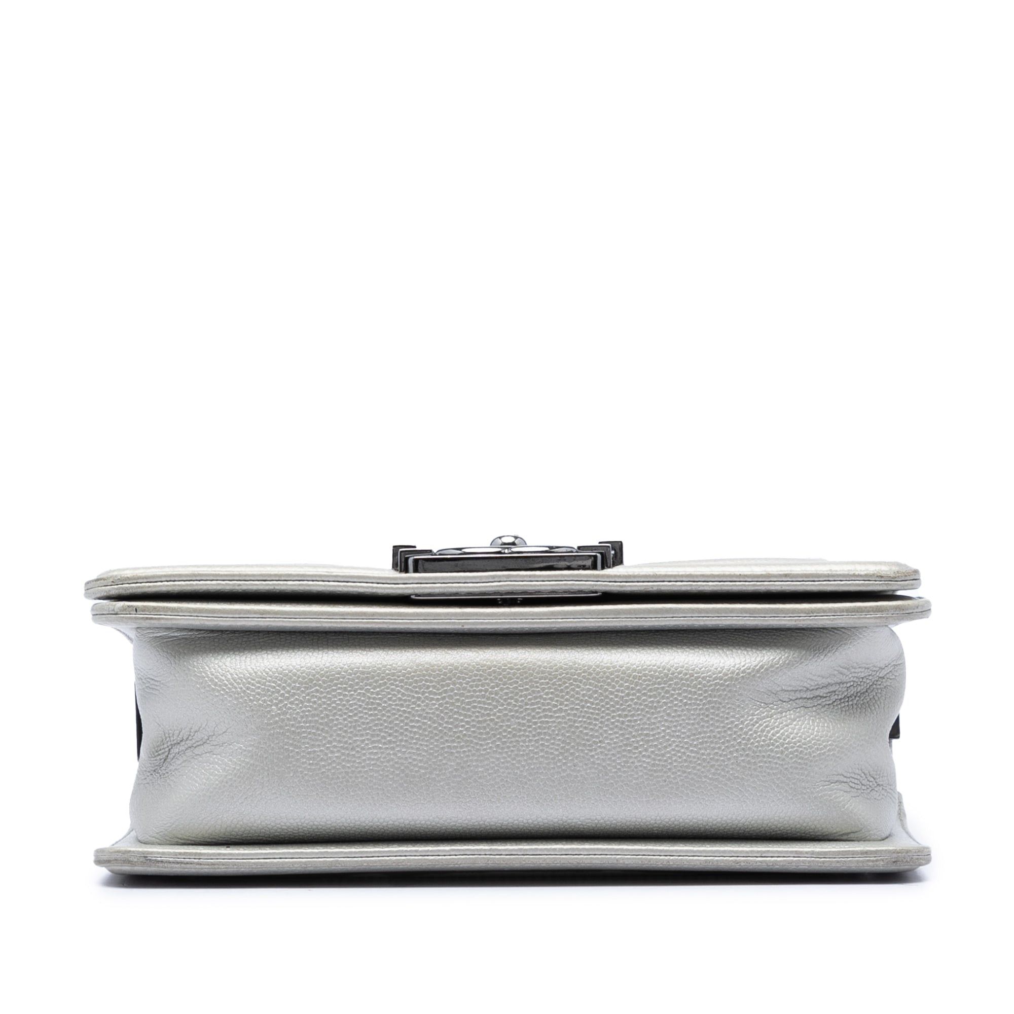 Chanel Small Quilted Metallic Caviar Boy Flap Size ONE SIZE - 3 Thumbnail