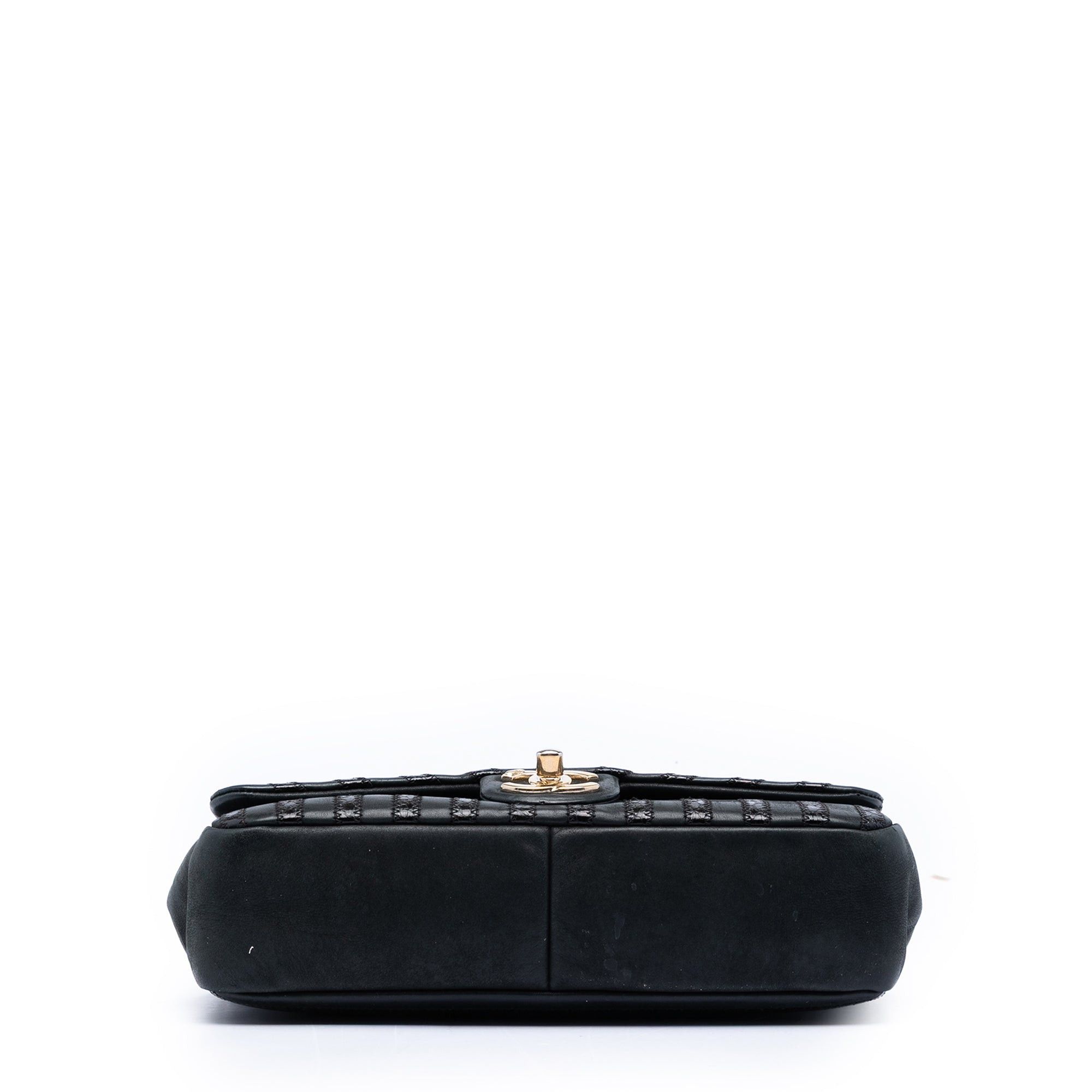 Chanel Chevron Python Embossed Calfskin and Suede Single Flap Size ONE SIZE - 3 Thumbnail