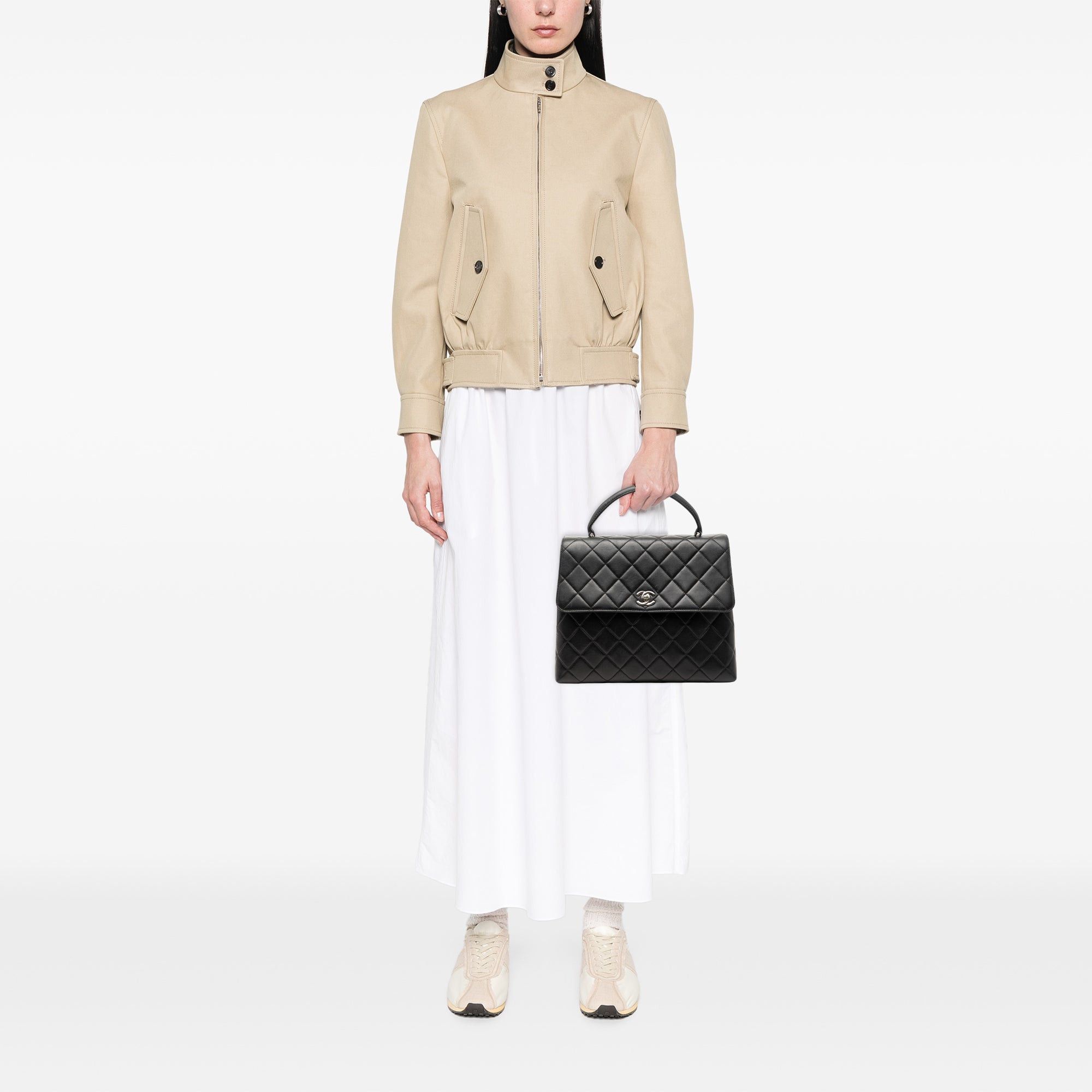 Chanel Quilted Lambskin Kelly Top Handle Bag Size ONE SIZE - 8 Thumbnail