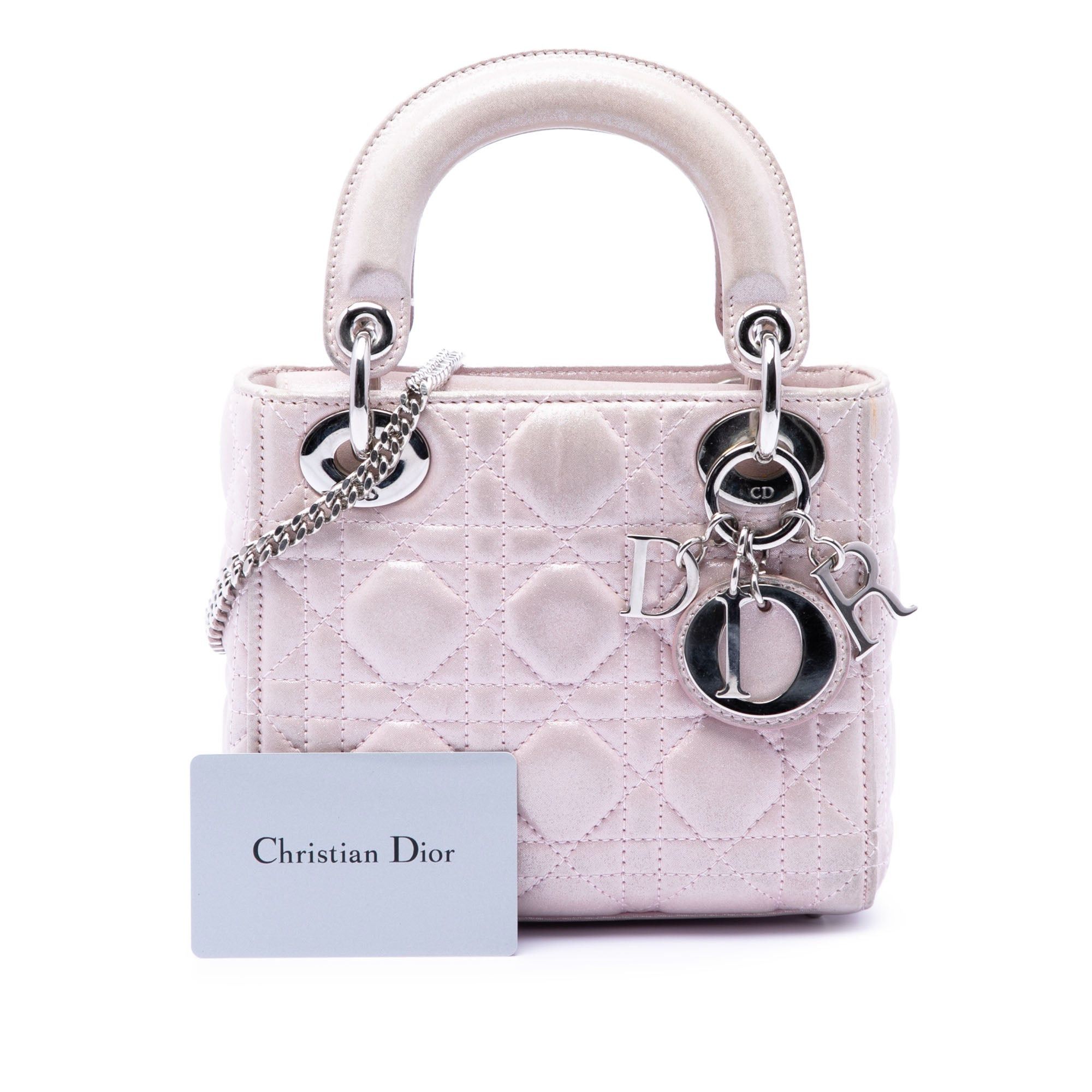 Dior Mini Iridescent Lambskin Cannage Lady Dior Size ONE SIZE - 8 Thumbnail