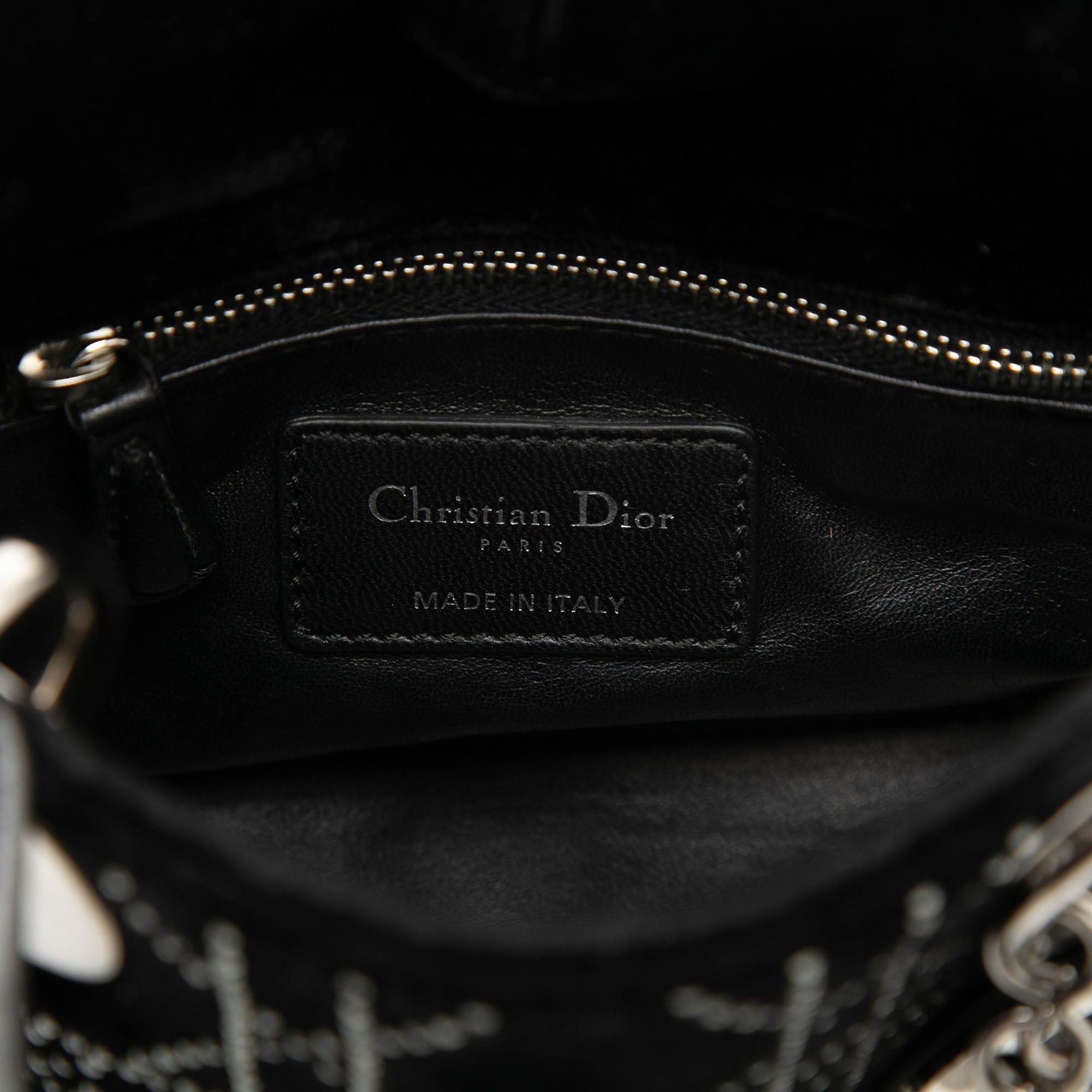 Dior Mini Velvet Cannage Strass Embellished Lady Dior Size ONE SIZE - 5 Thumbnail