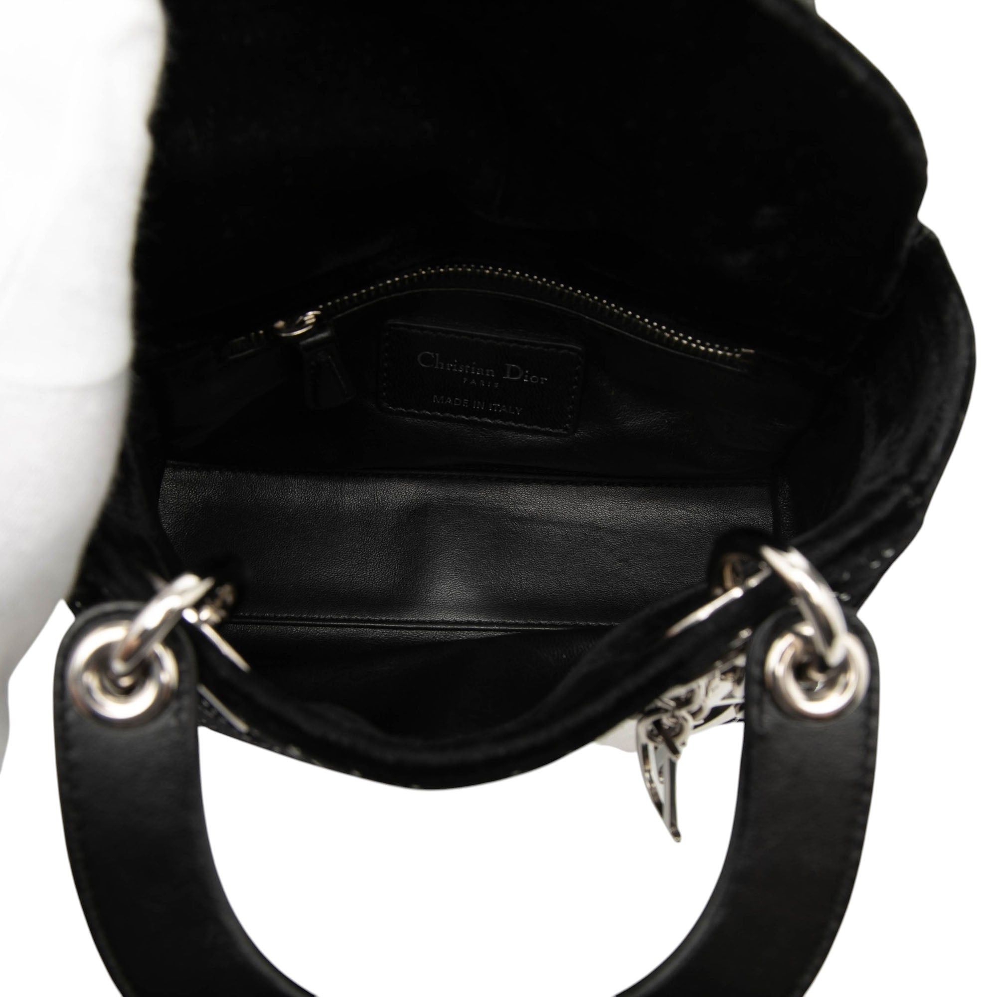 Dior Mini Velvet Cannage Strass Embellished Lady Dior Size ONE SIZE - 4 Thumbnail