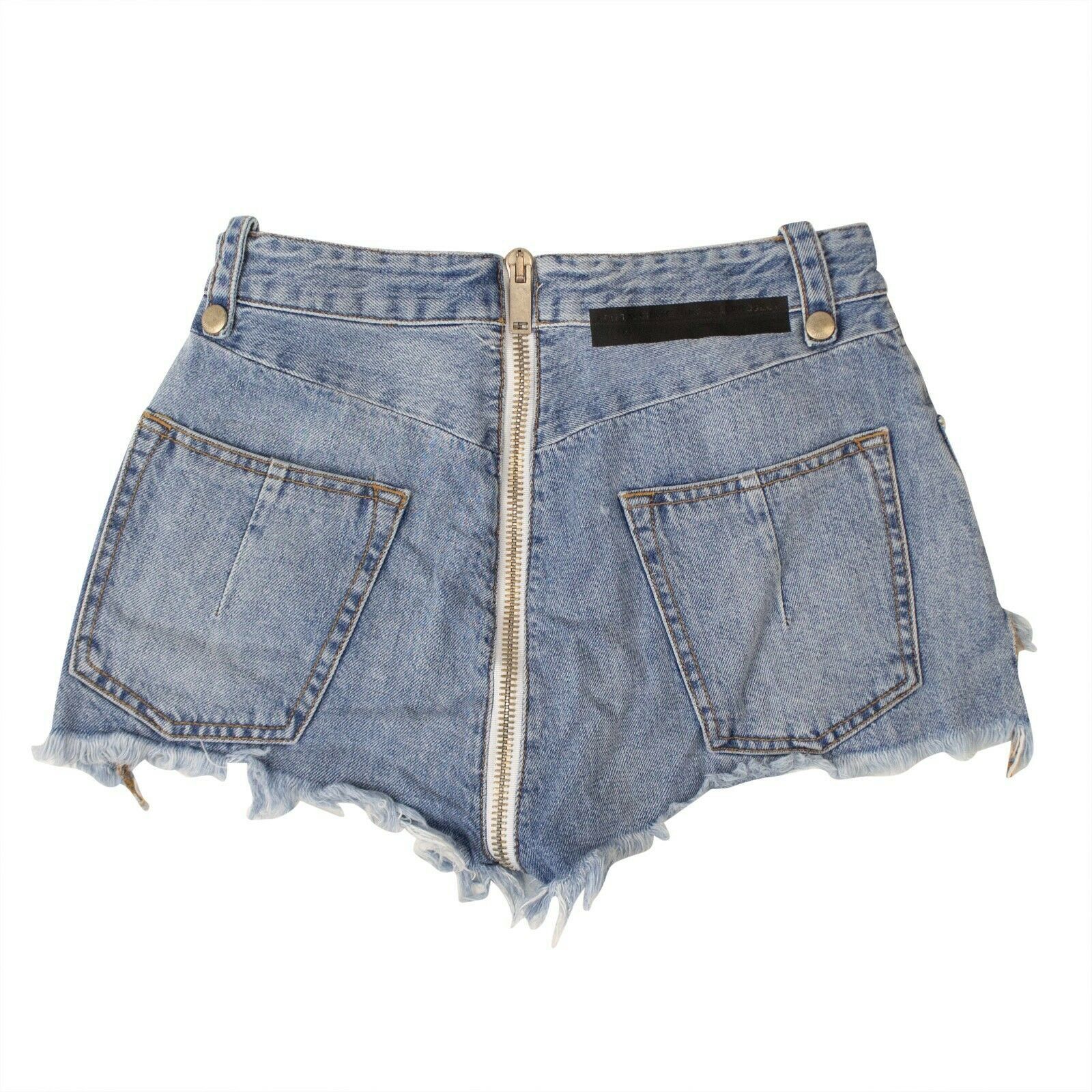Unravel Project Denim Zipped Shorts Size 24 Size 24" / US 00 / IT 34 - 3 Thumbnail