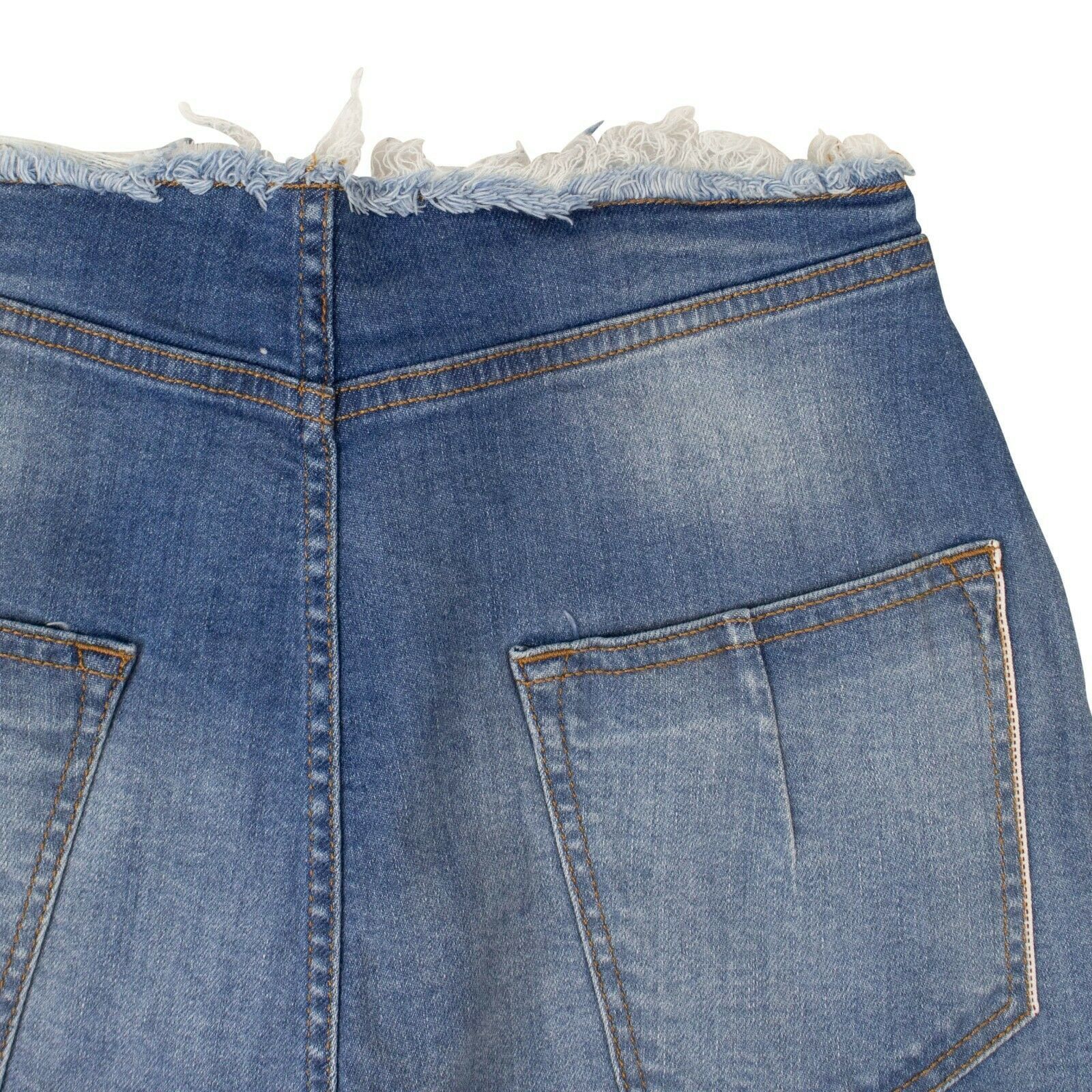 Unravel Project Denim Lace-Up Shorts Size 24 Size 24" / US 00 / IT 34 - 4 Thumbnail
