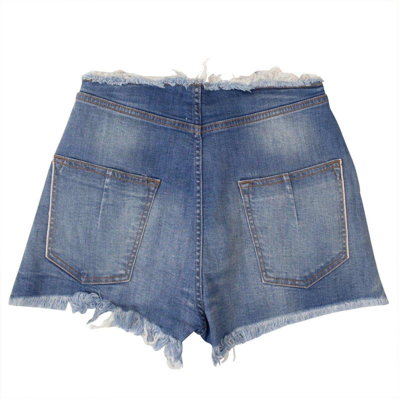 Unravel Project Denim Lace-Up Shorts Size 24 Size 24" / US 00 / IT 34 - 3 Thumbnail