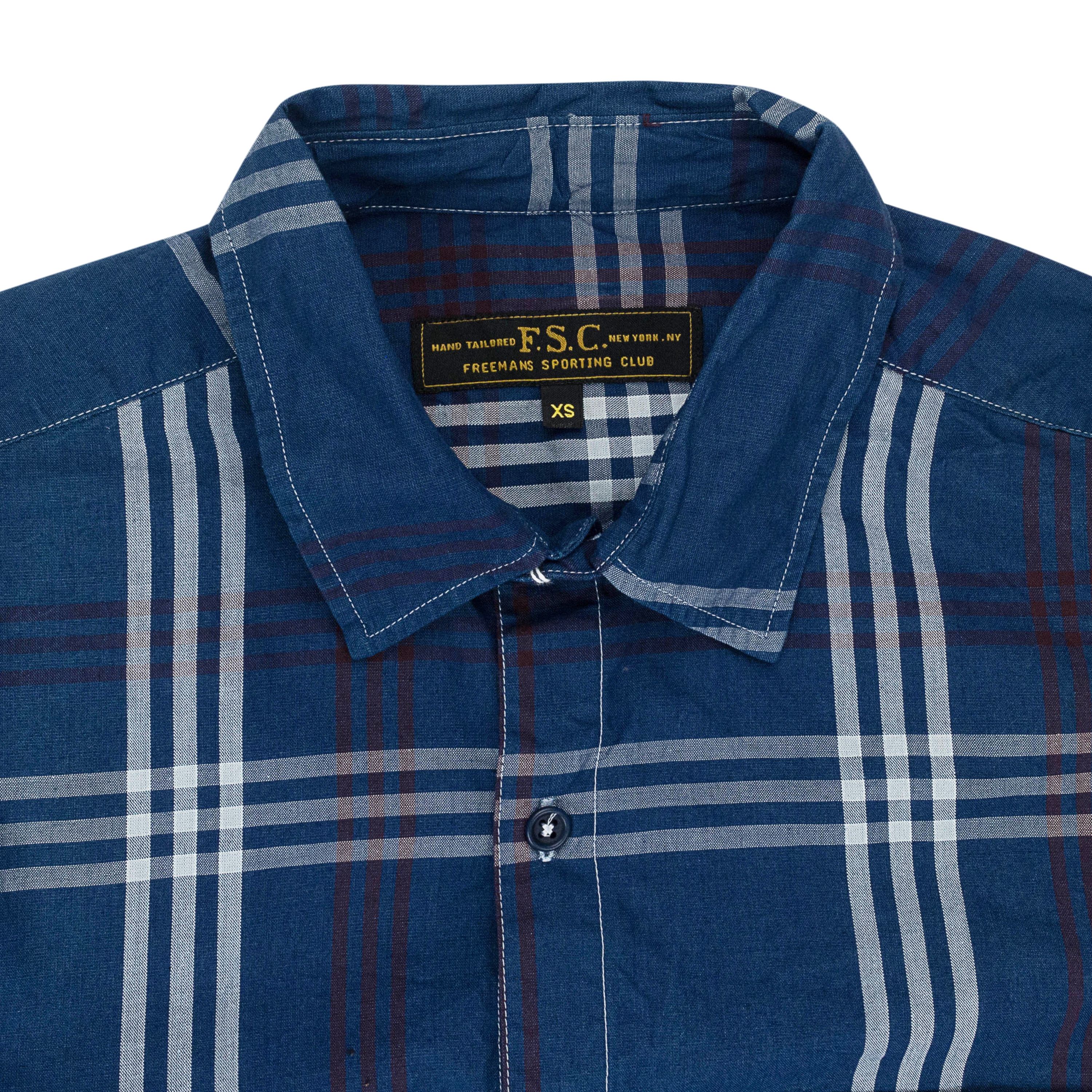 Freemans Sporting Club Dark Blue Checkered Shirt Size S Size US S / EU 44-46 / 1 - 3 Thumbnail