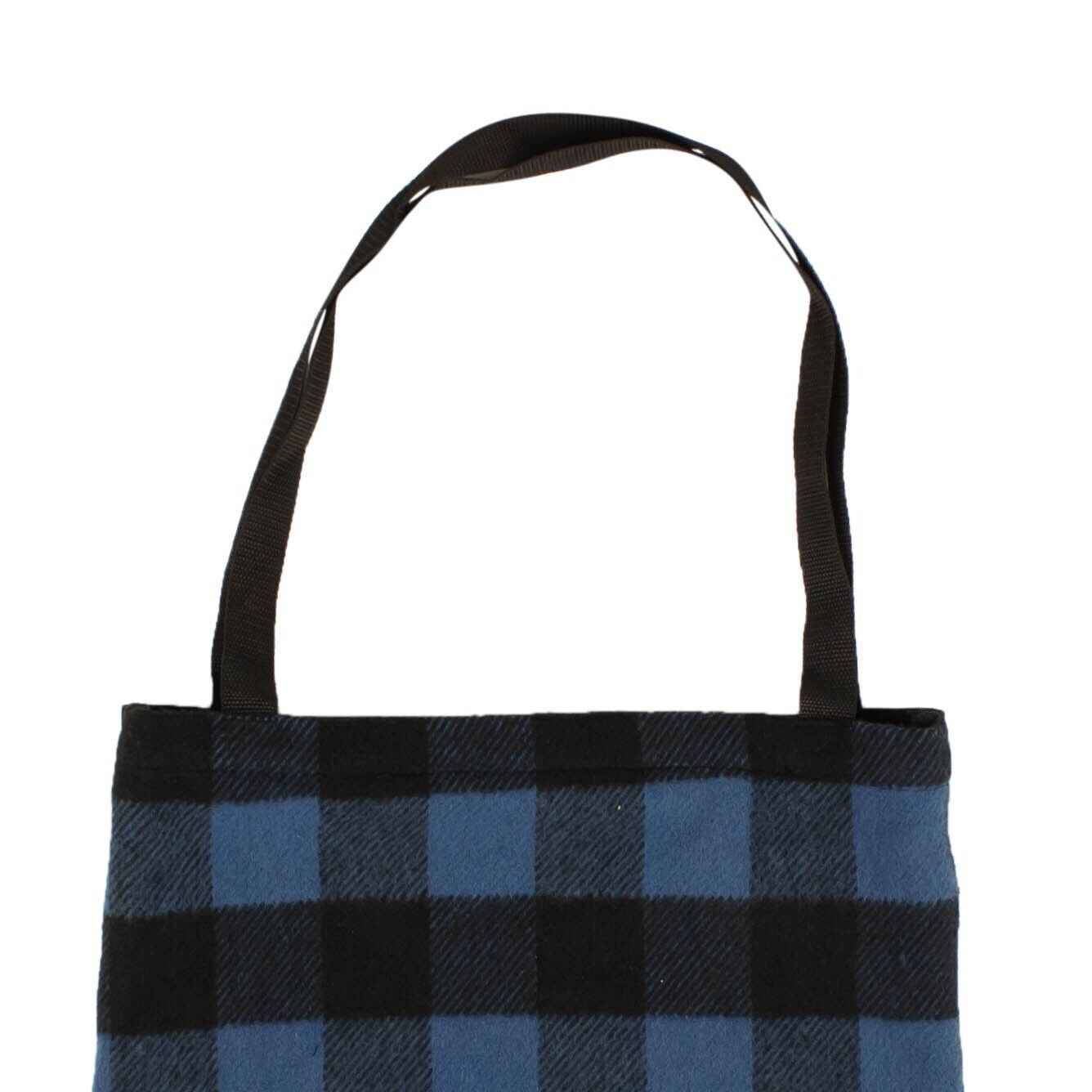 424 Black & Blue Flannel Patched Tote Bag Size OS Size ONE SIZE - 5 Thumbnail