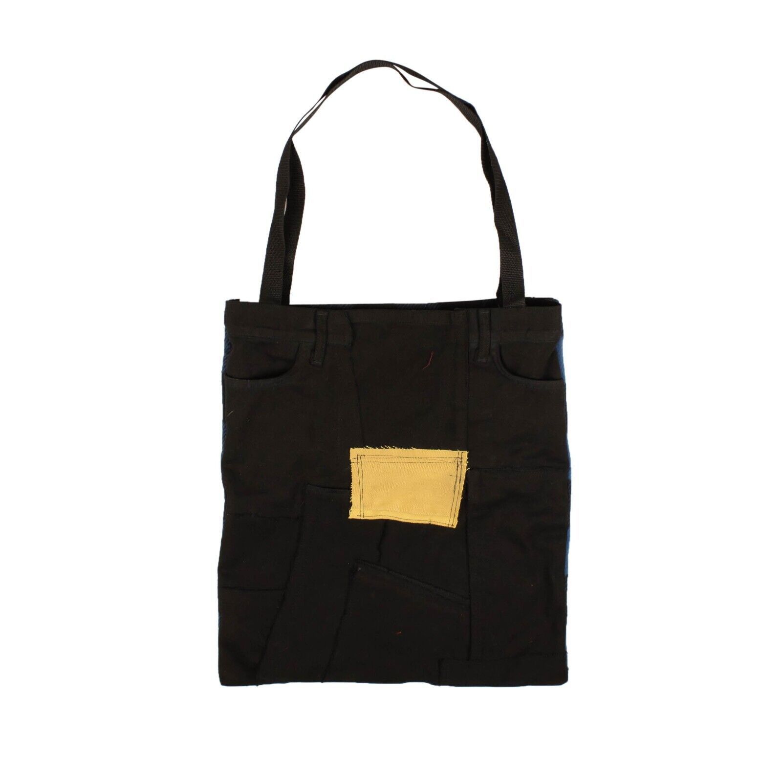 424 Black & Blue Flannel Patched Tote Bag Size OS Size ONE SIZE - 2 Thumbnail