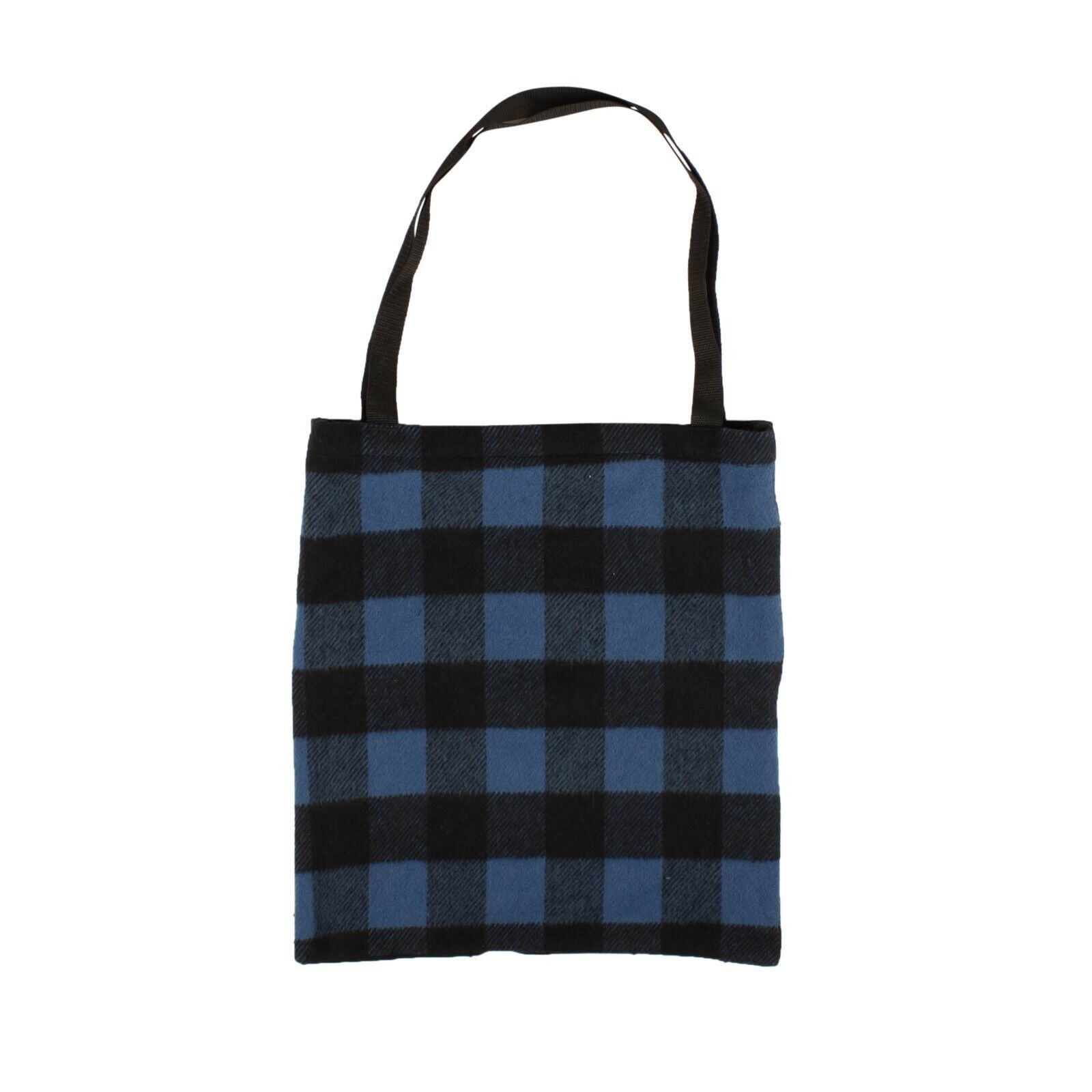 424 Black & Blue Flannel Patched Tote Bag Size OS Size ONE SIZE - 4 Thumbnail