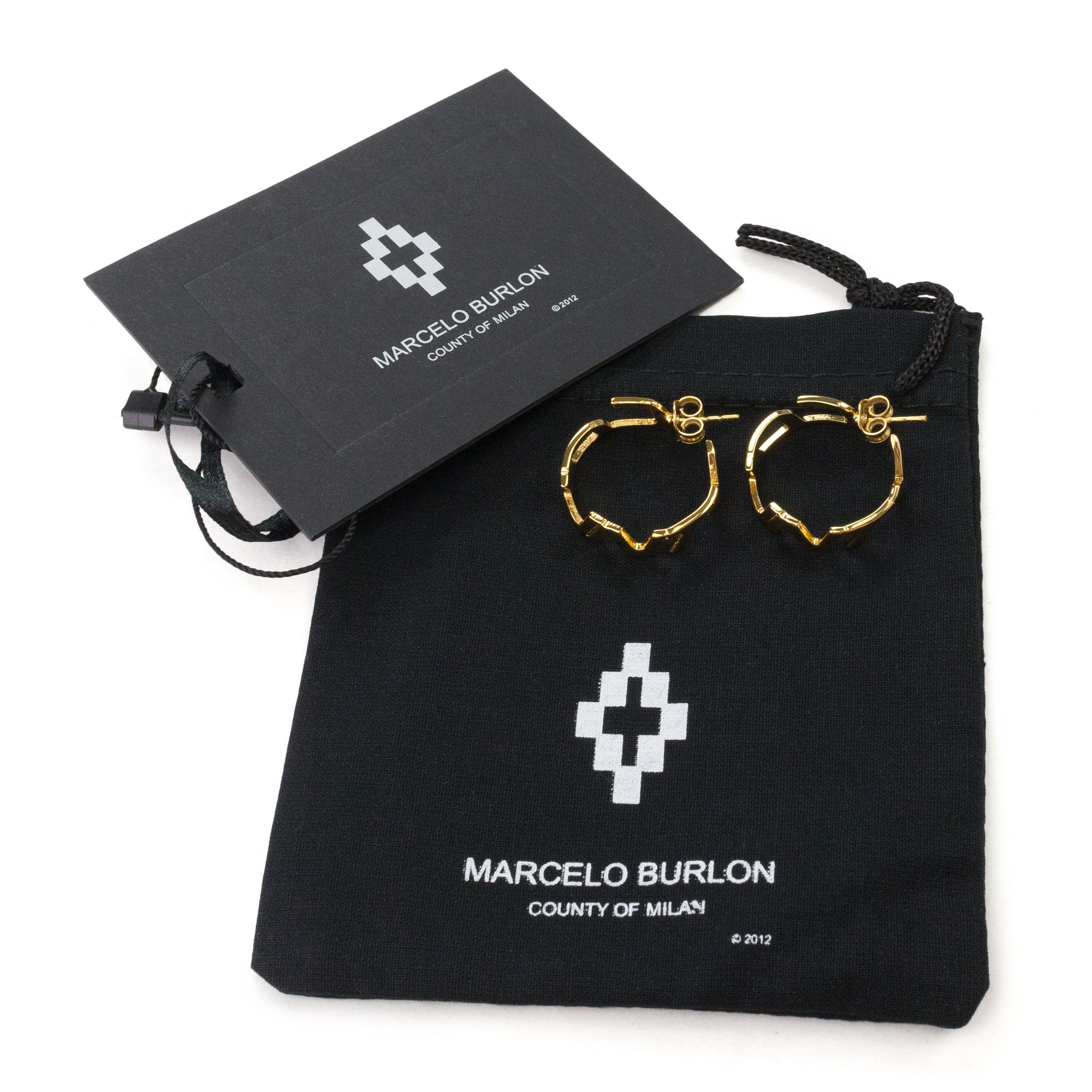 Marcelo Burlon Gold Round County Hoop Earrings Size OS Size ONE SIZE - 2 Thumbnail