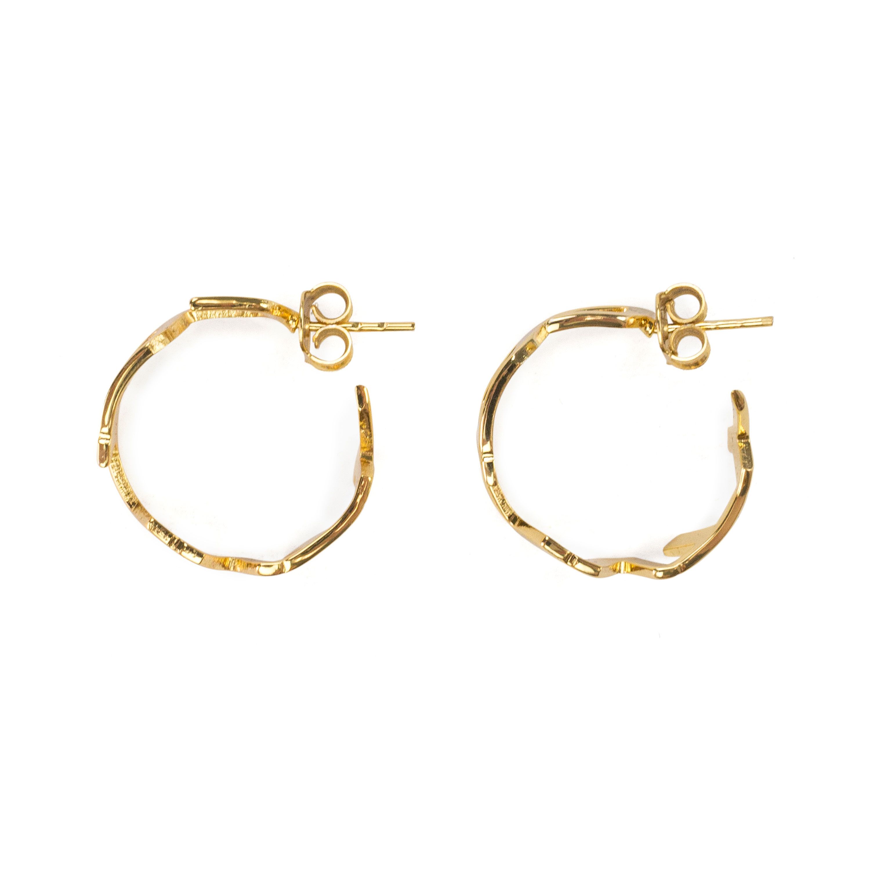Marcelo Burlon Gold Round County Hoop Earrings Size OS Size ONE SIZE - 4 Thumbnail