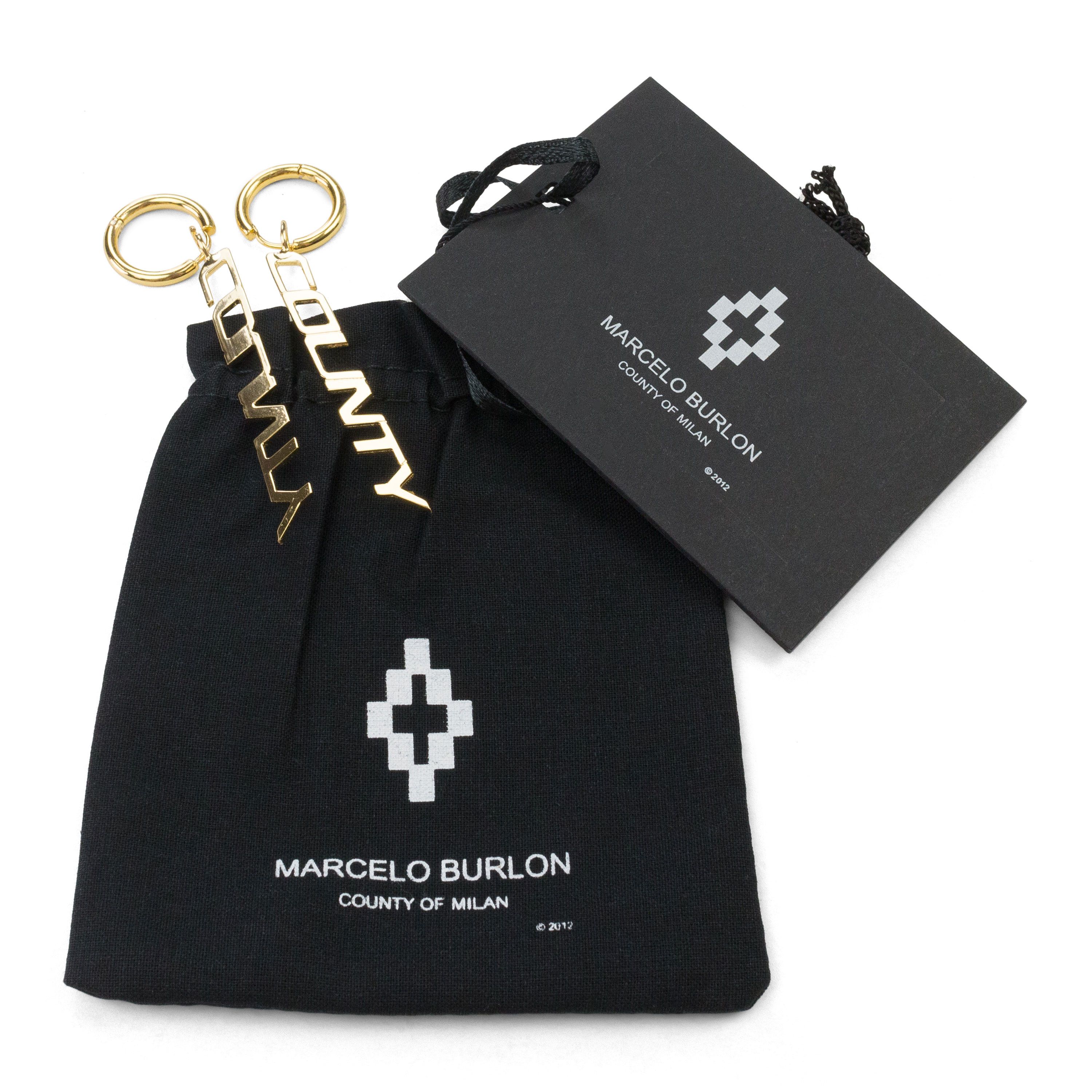 Marcelo Burlon Gold County Pendant Earrings Size OS Size ONE SIZE - 3 Thumbnail