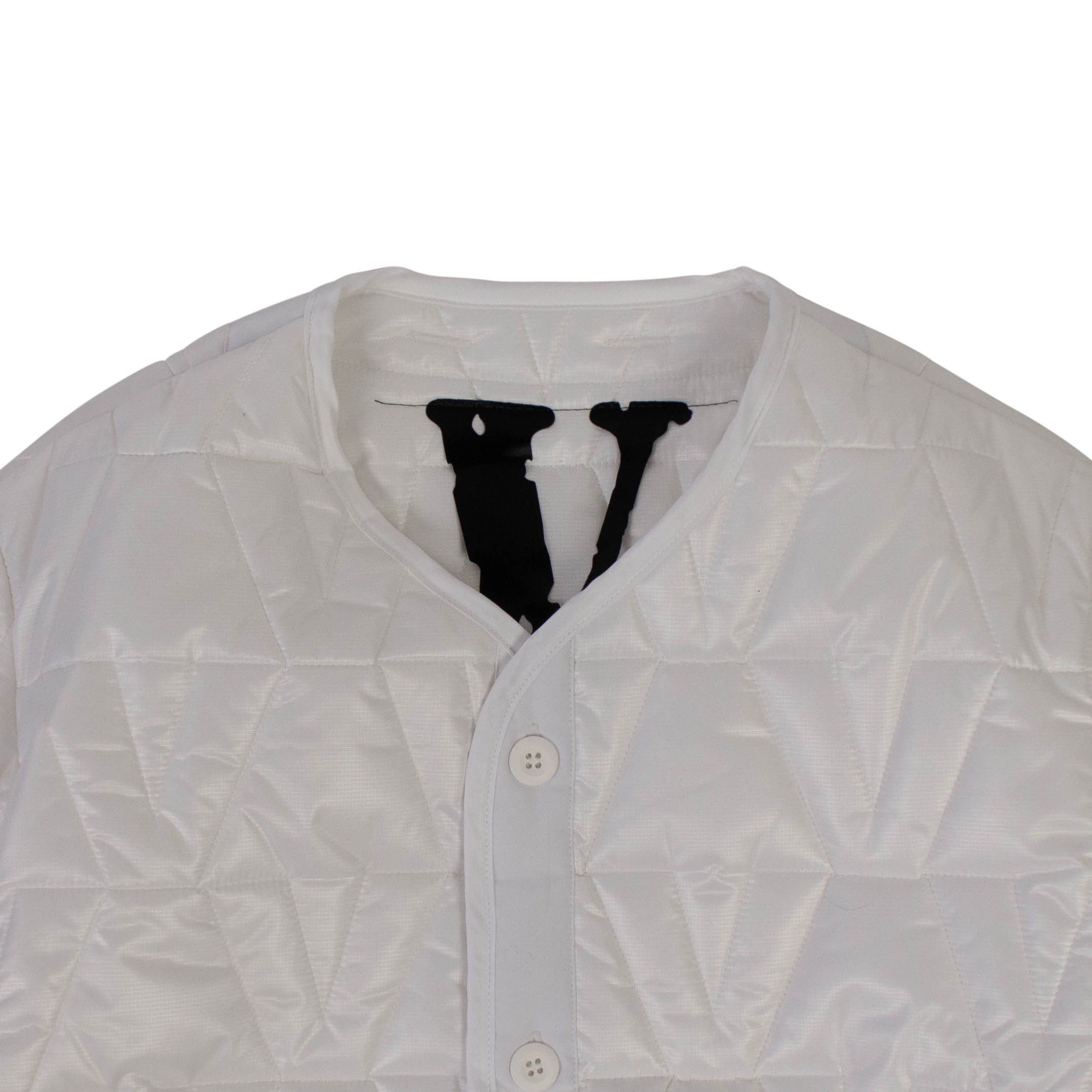 Vlone White V Logo Quilted Jacket Size XL Size US XL / EU 56 / 4 - 3 Thumbnail