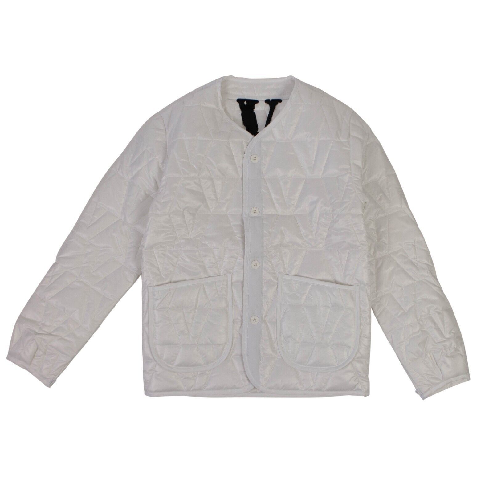Vlone White V Logo Quilted Jacket Size XL Size US XL / EU 56 / 4 - 5 Thumbnail