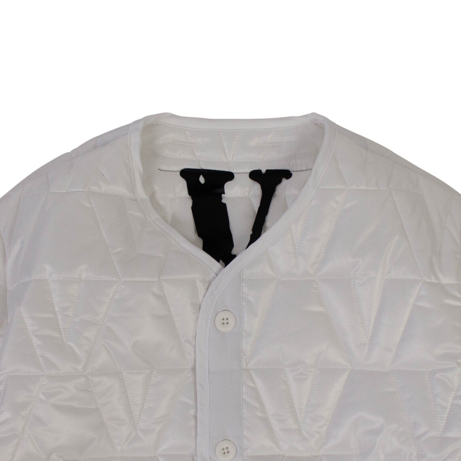 Vlone White V Logo Quilted Jacket Size XL Size US XL / EU 56 / 4 - 6 Thumbnail