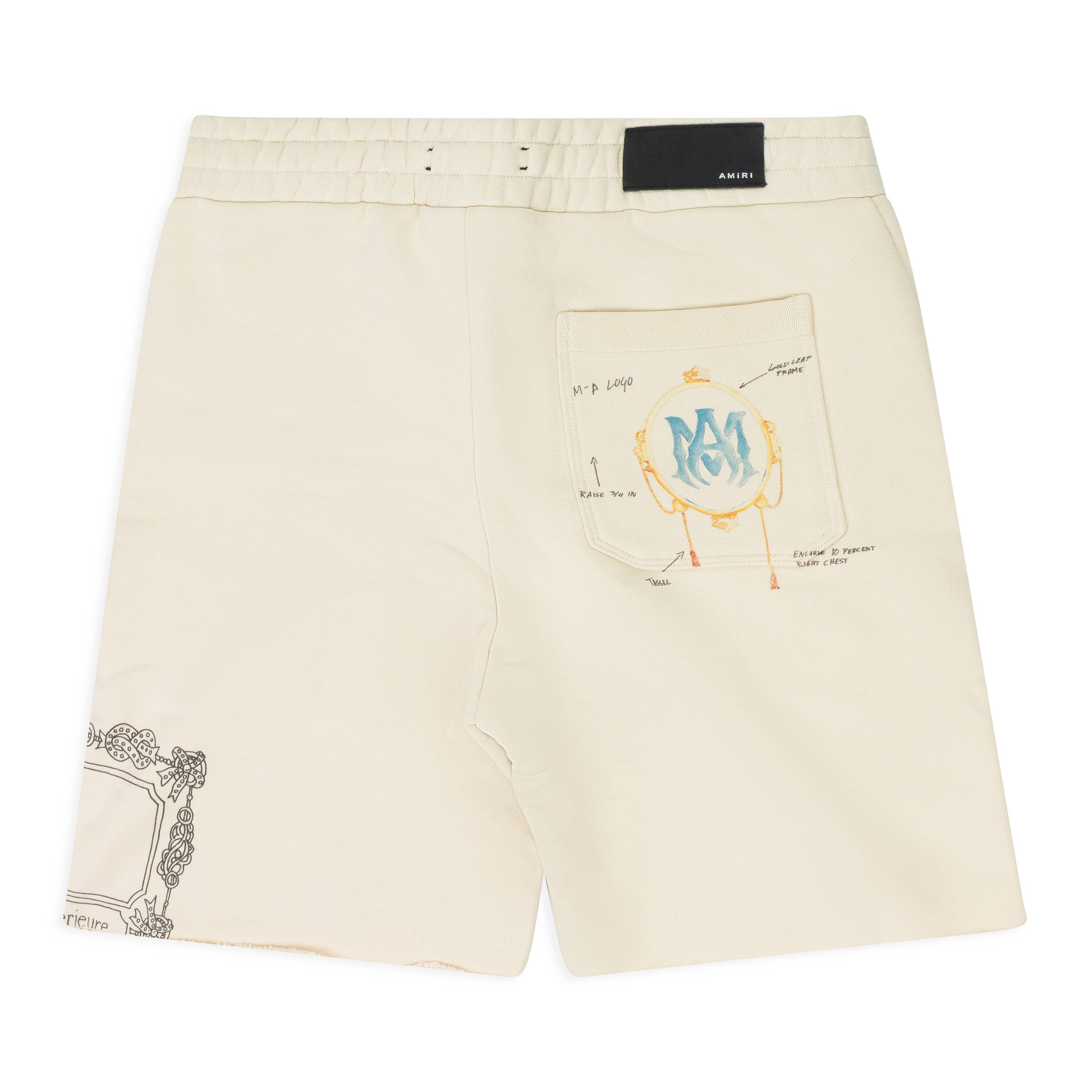 Amiri Amiri Almond Zig Zag Sketch Sweatshorts SIZE M Size US 32 / EU 48 - 2 Thumbnail