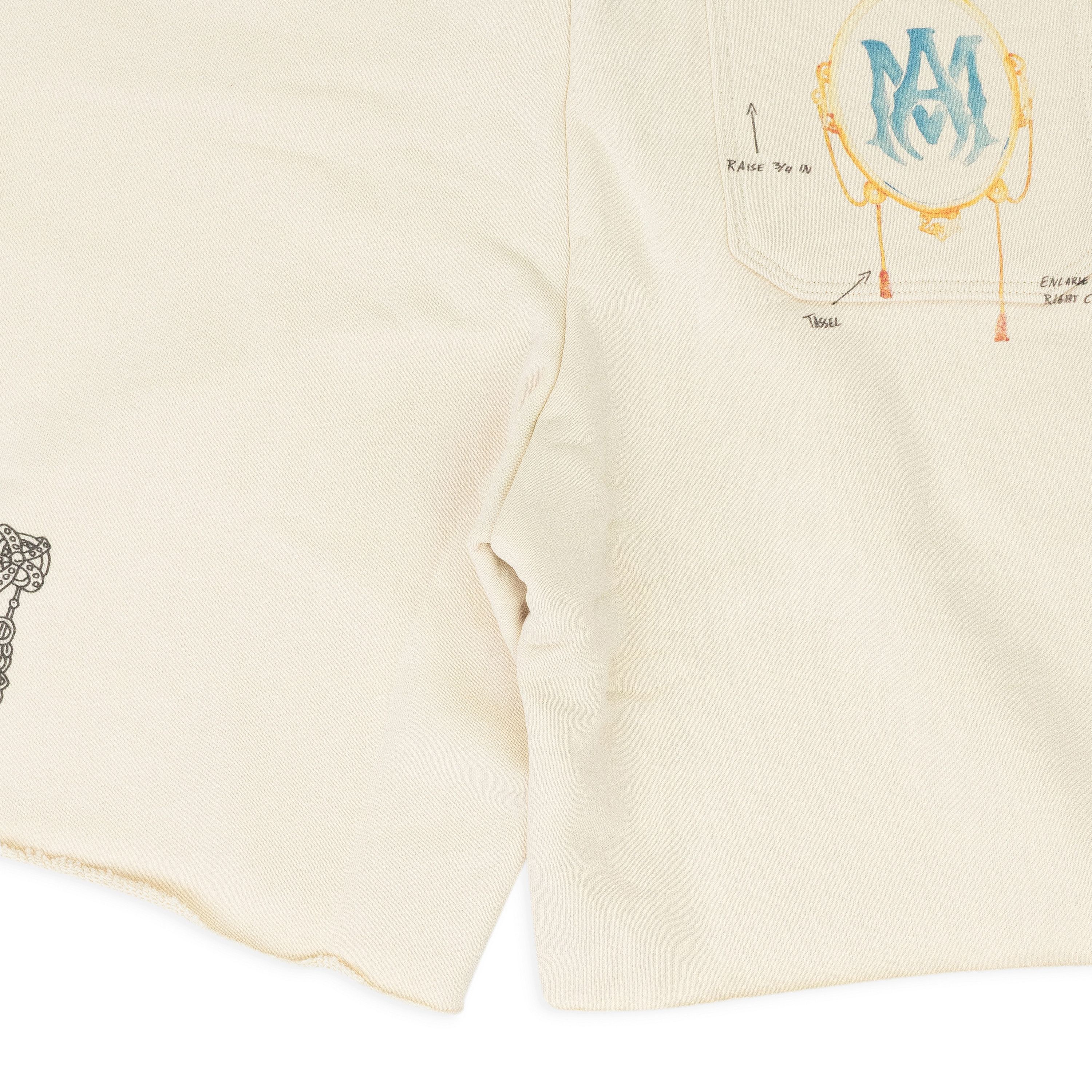 Amiri Amiri Almond Zig Zag Sketch Sweatshorts SIZE XS Size US 28 / EU 44 - 5 Thumbnail