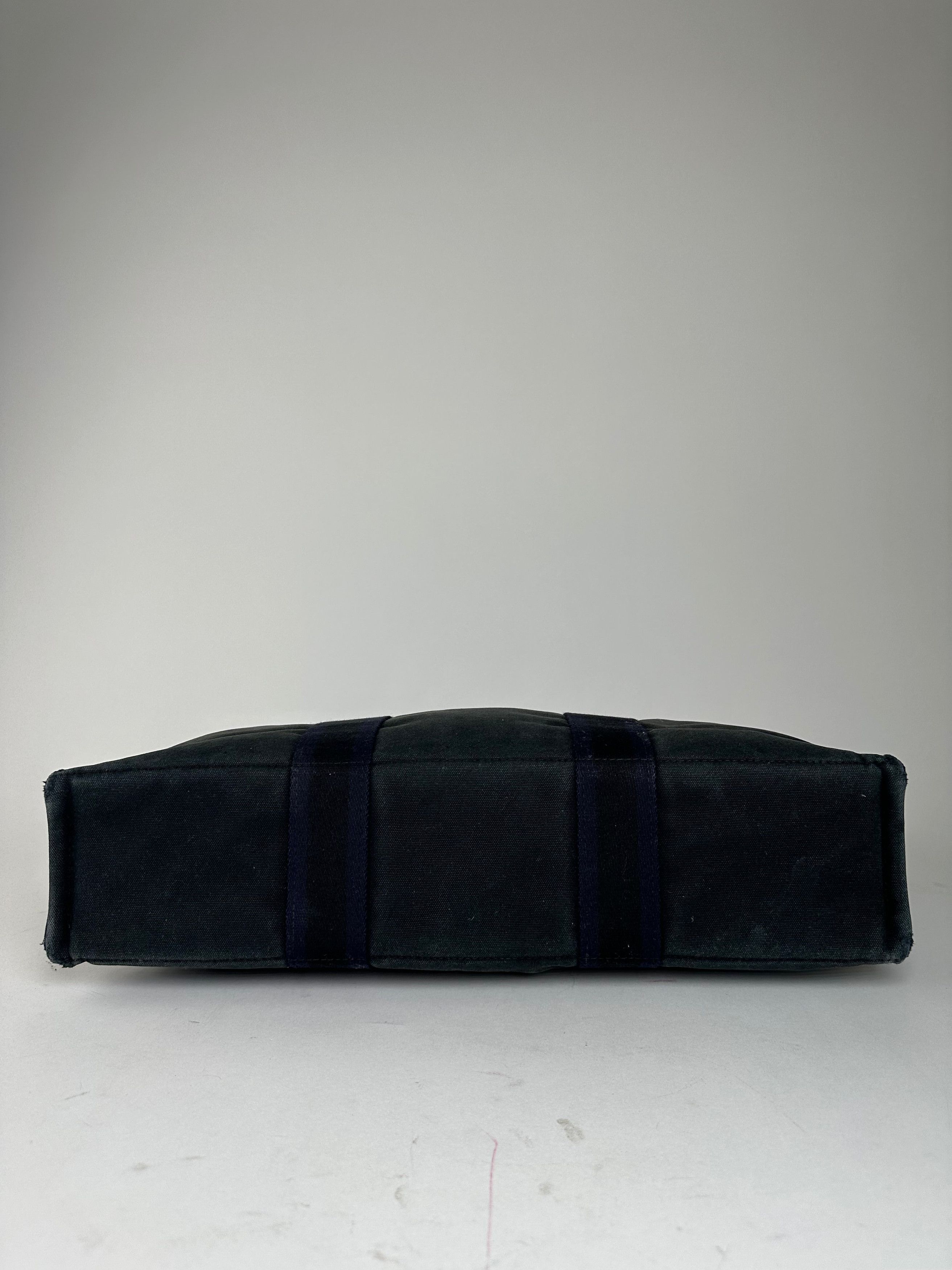 Other Vintage Hermès Fourre Tout MM Canvas Tote Bag Black Navy Size ONE SIZE - 5 Thumbnail