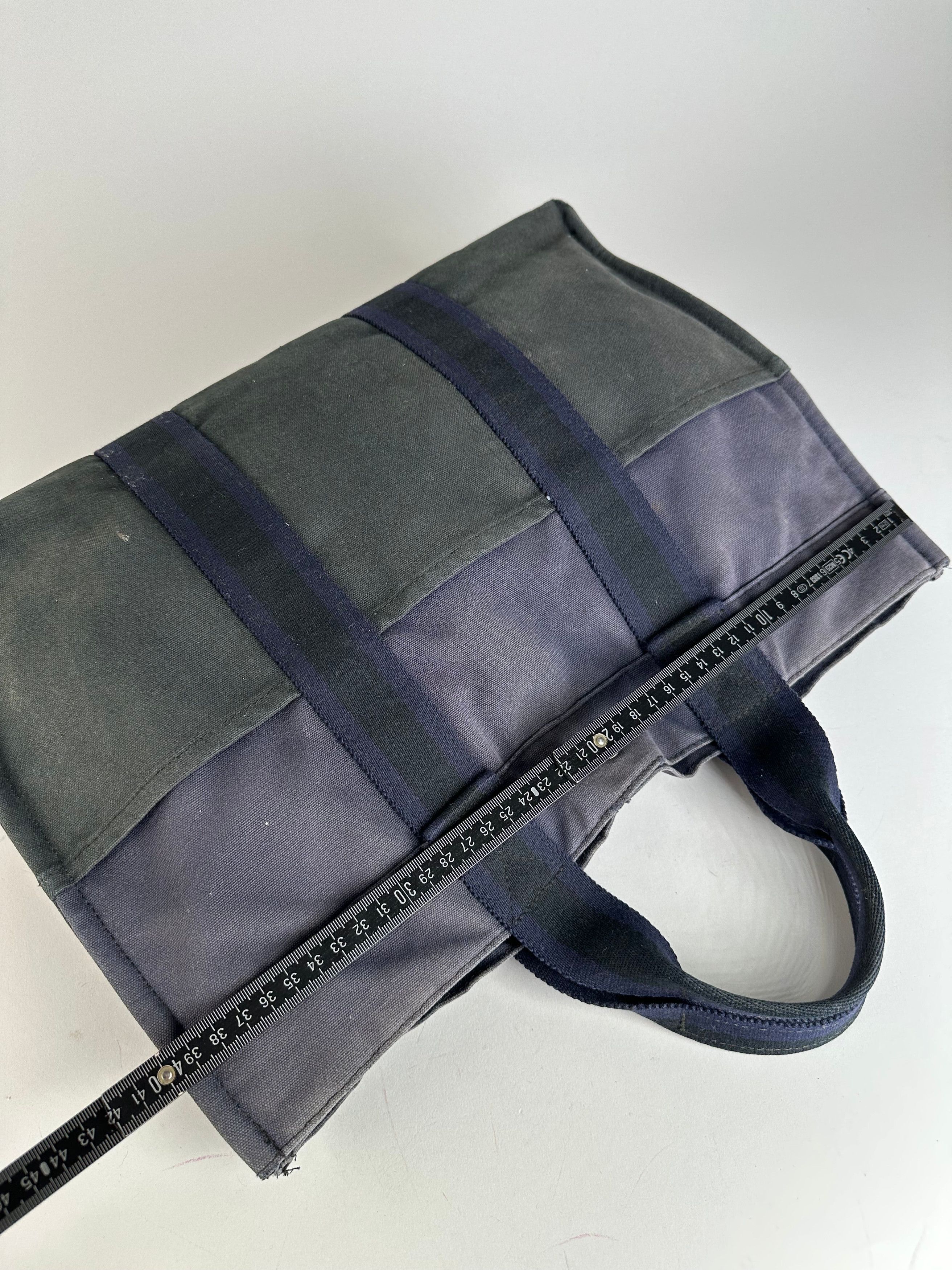 Other Vintage Hermès Fourre Tout MM Canvas Tote Bag Black Navy Size ONE SIZE - 7 Thumbnail