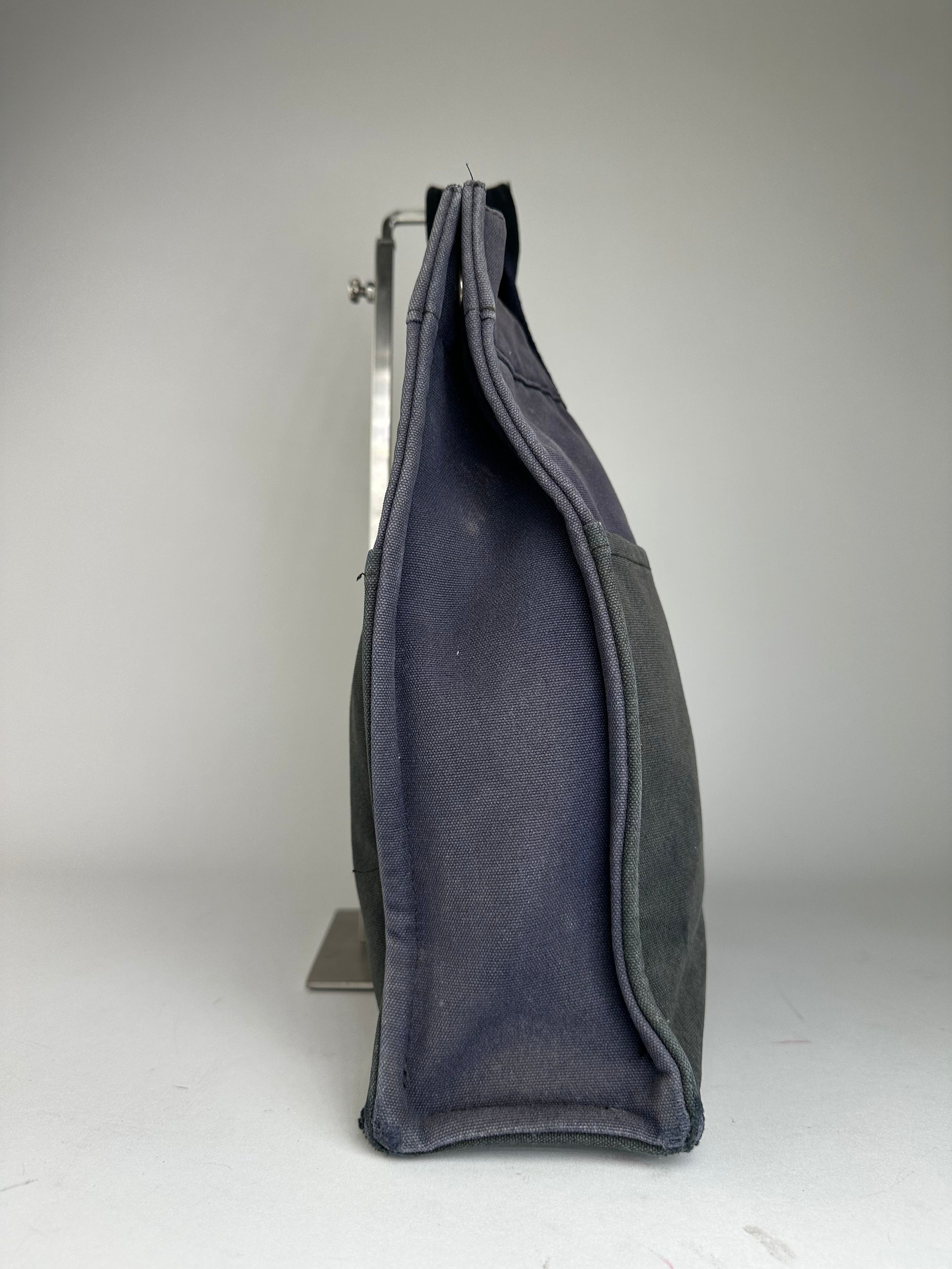 Other Vintage Hermès Fourre Tout MM Canvas Tote Bag Black Navy Size ONE SIZE - 3 Thumbnail