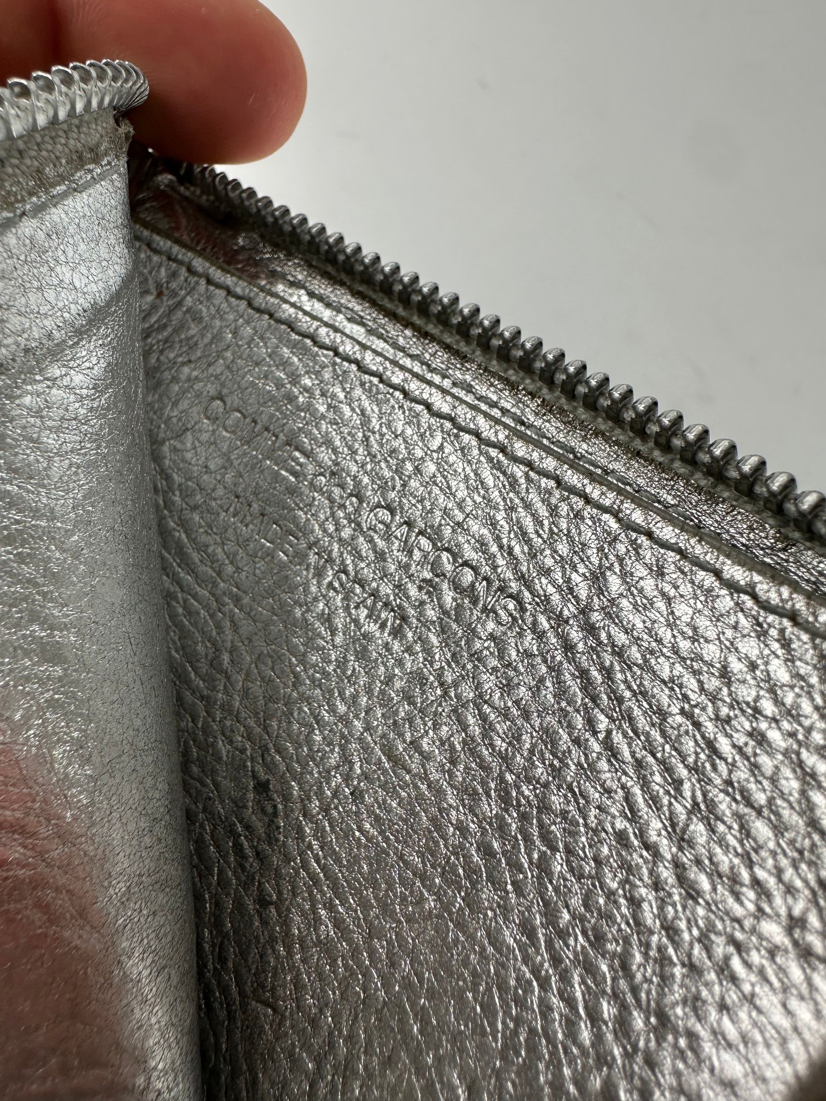 Comme des Garcons Vintage Comme Des Garçons Silver Edge Leather Zip Card Holde Size ONE SIZE - 5 Thumbnail
