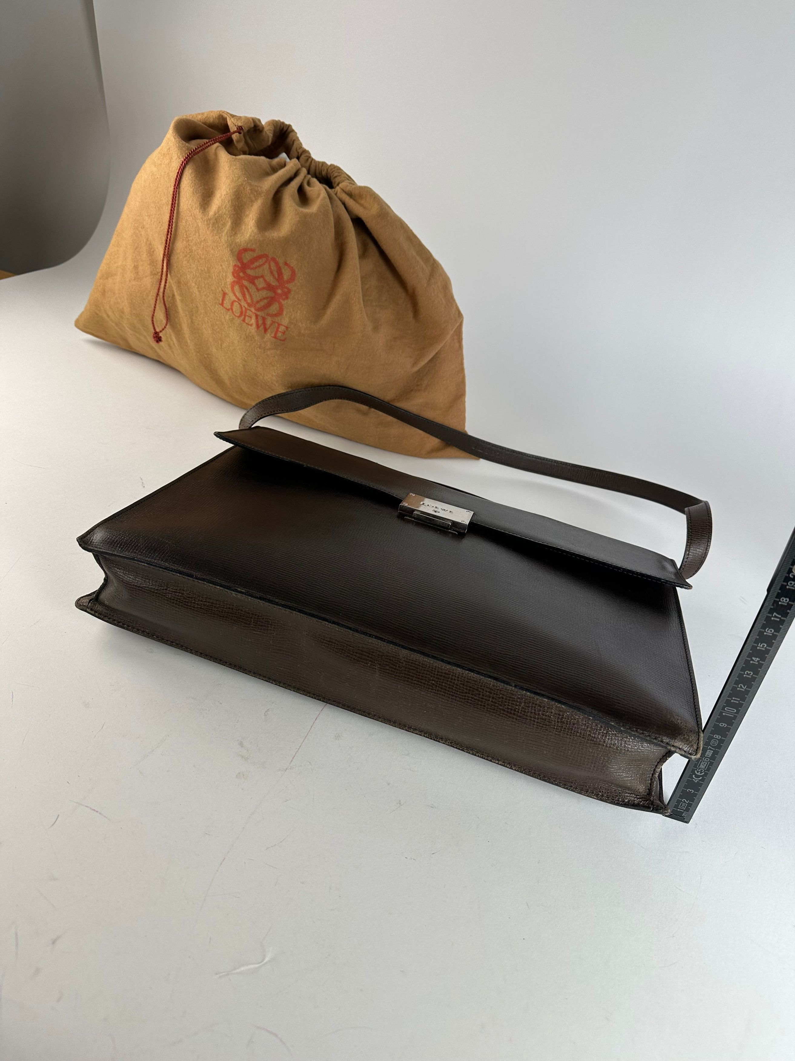 Loewe Vintage Madrid Leather 2Way Briefcase Dark Brown Size ONE SIZE - 12 Thumbnail