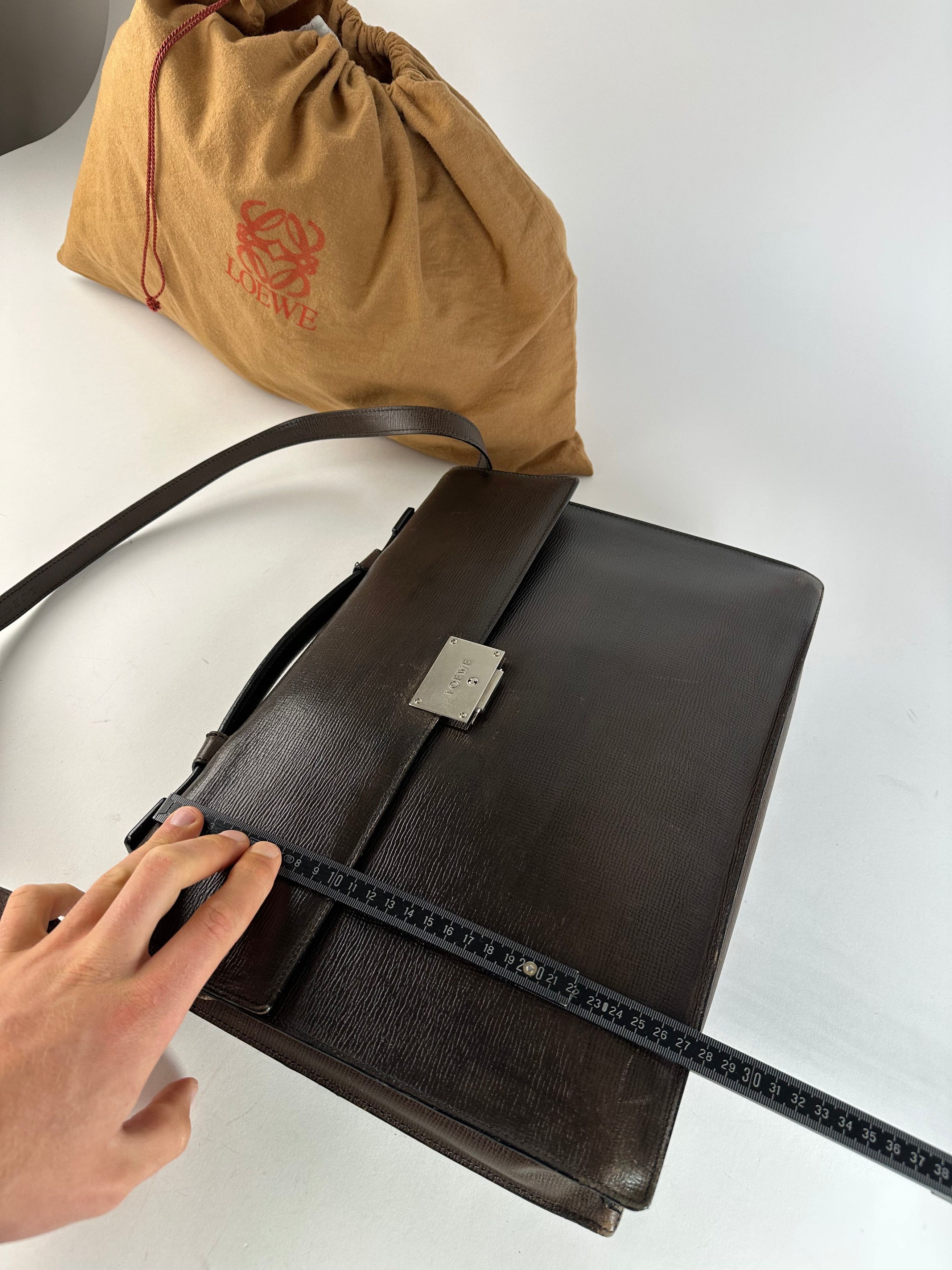 Loewe Vintage Madrid Leather 2Way Briefcase Dark Brown Size ONE SIZE - 11 Thumbnail