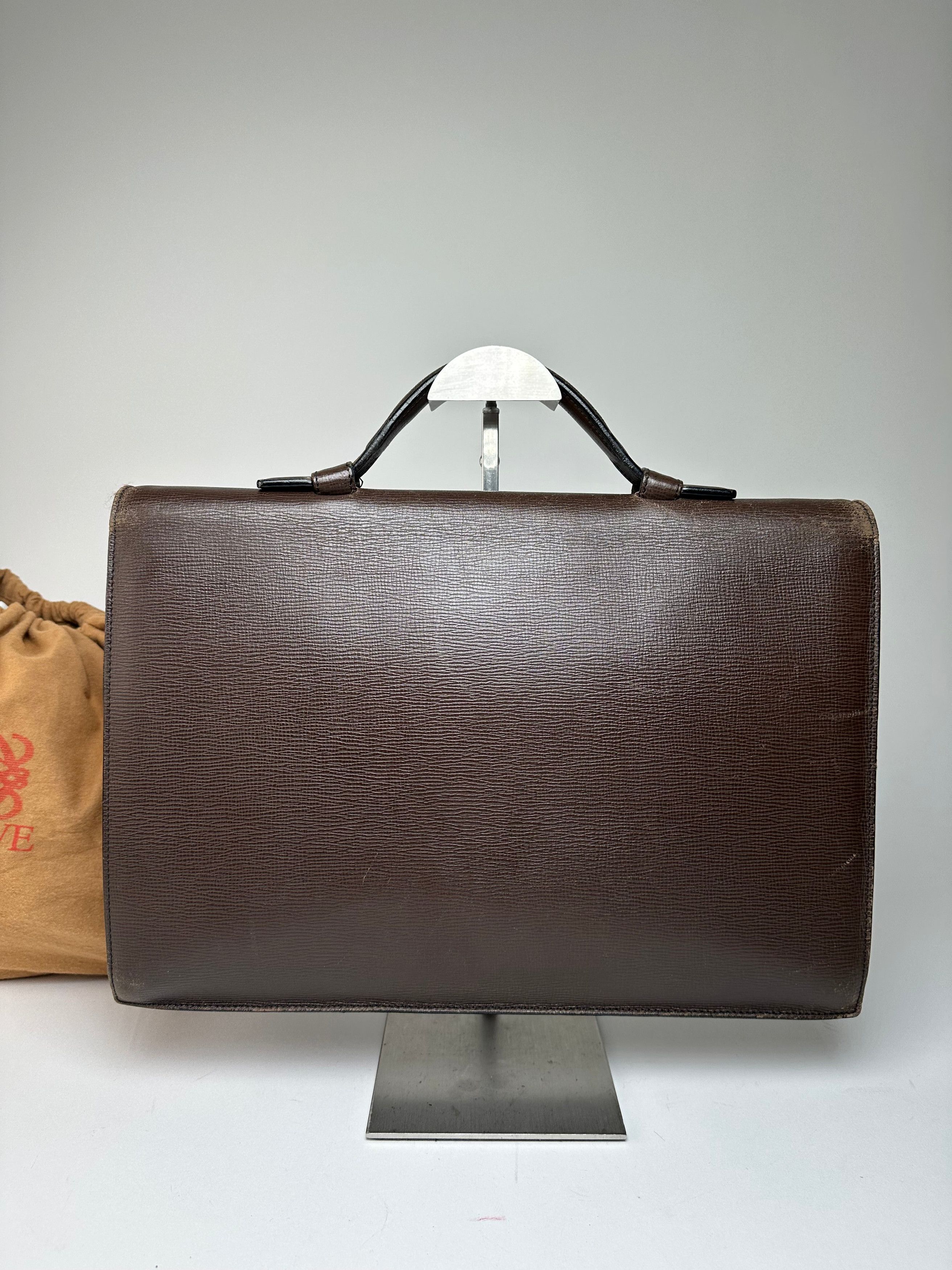 Loewe Vintage Madrid Leather 2Way Briefcase Dark Brown Size ONE SIZE - 14 Thumbnail