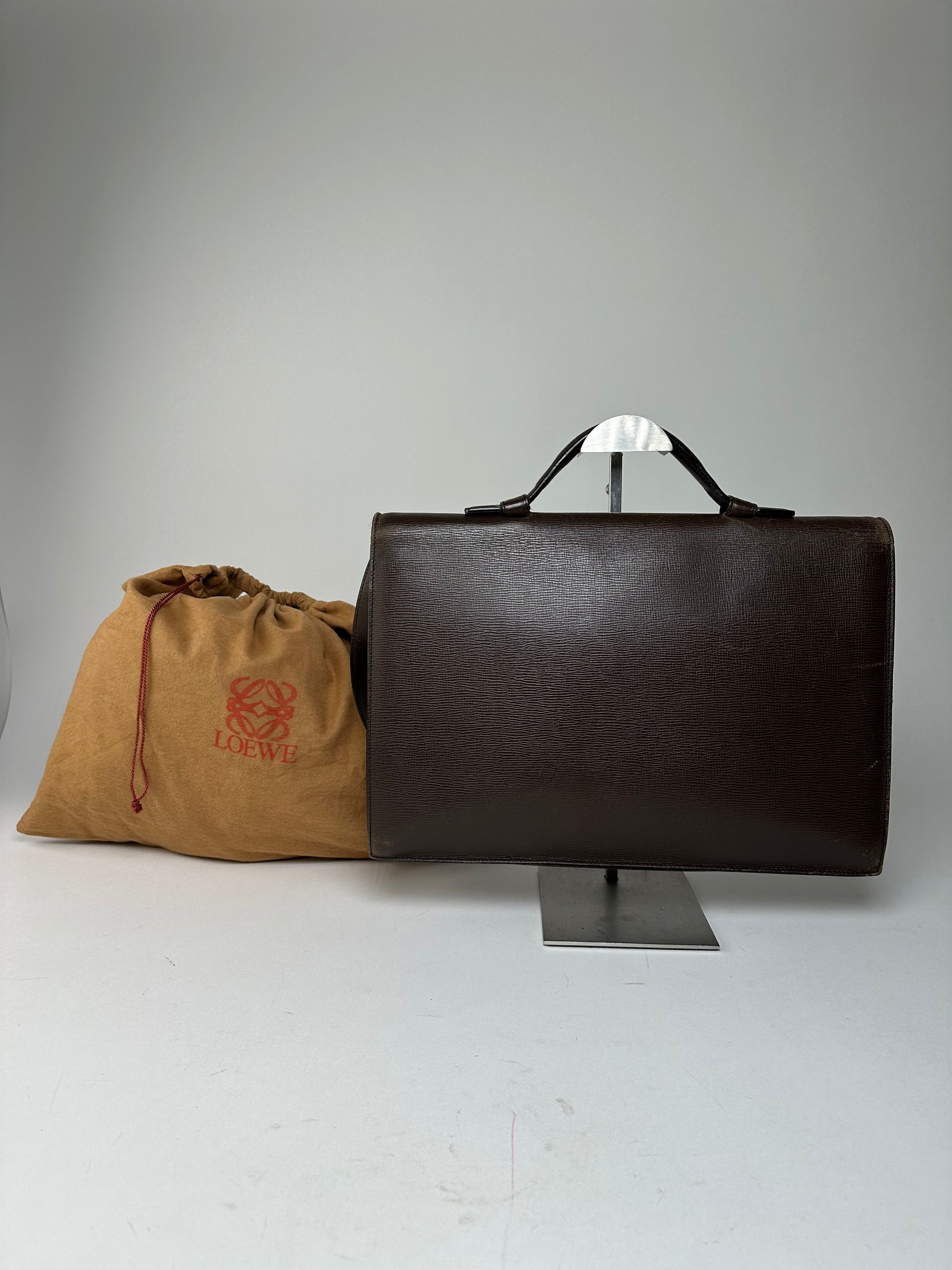 Loewe Vintage Madrid Leather 2Way Briefcase Dark Brown Size ONE SIZE - 2 Thumbnail