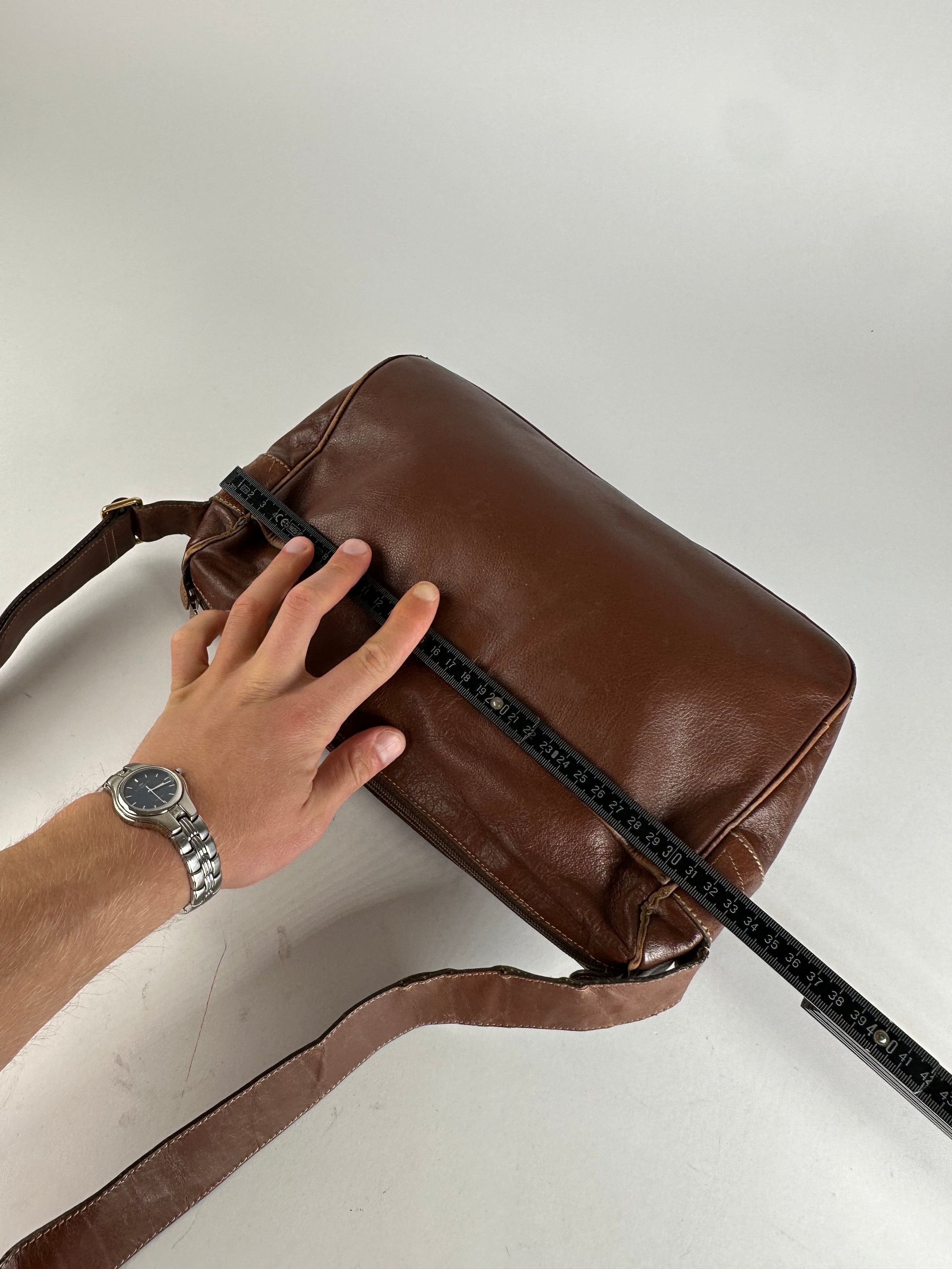 Gucci Vintage Leather Shoulder Bag Cognac Brown Size ONE SIZE - 12 Thumbnail