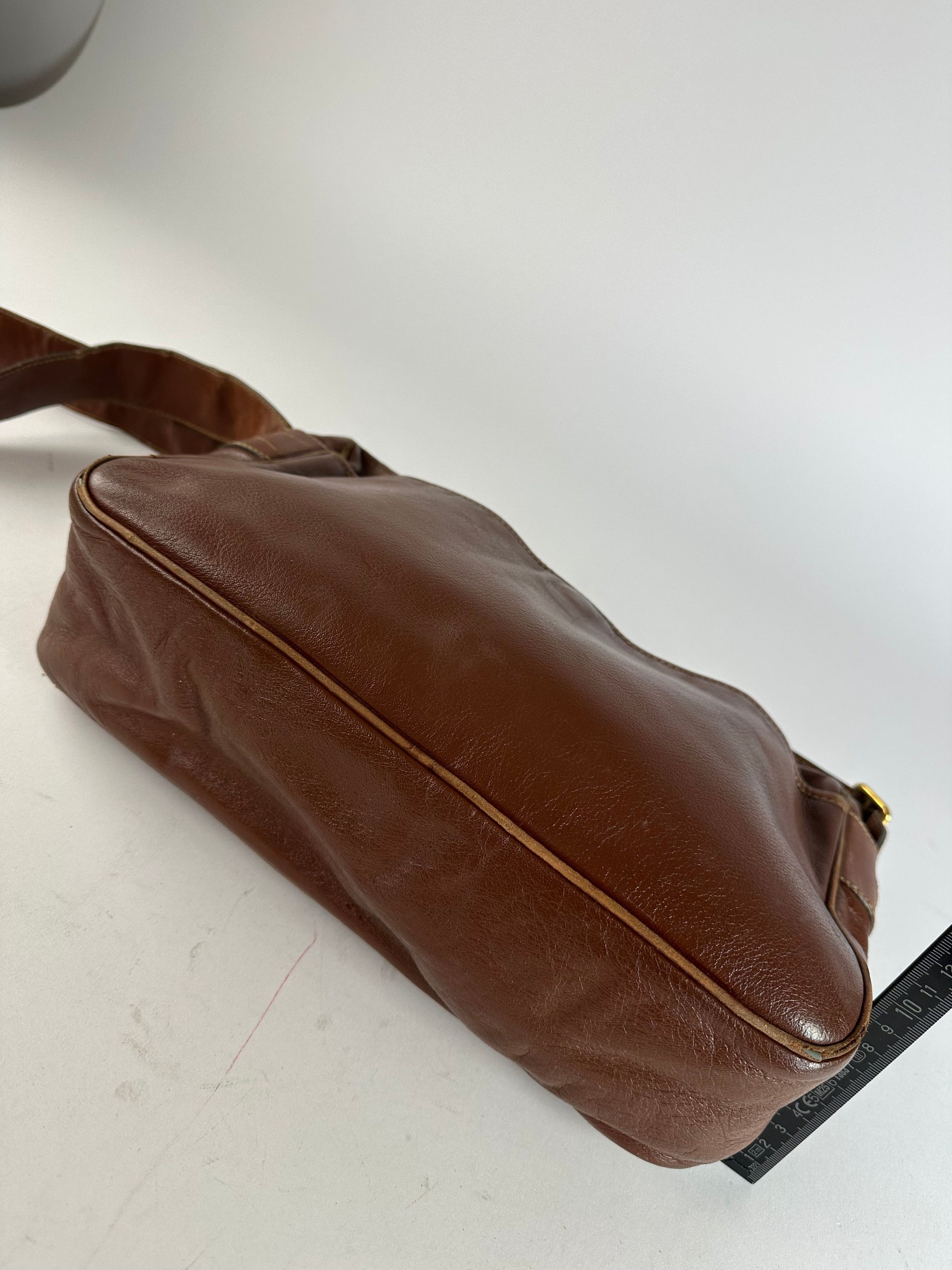 Gucci Vintage Leather Shoulder Bag Cognac Brown Size ONE SIZE - 14 Thumbnail