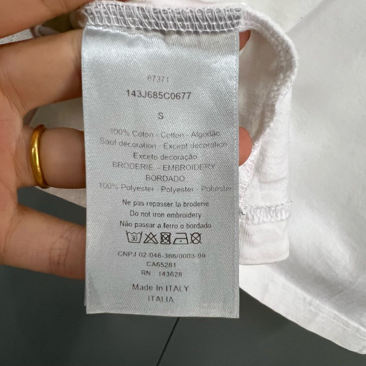 Dior Dior Collab White T-Shirt S Women Size S / US 4 / IT 40 - 3 Thumbnail