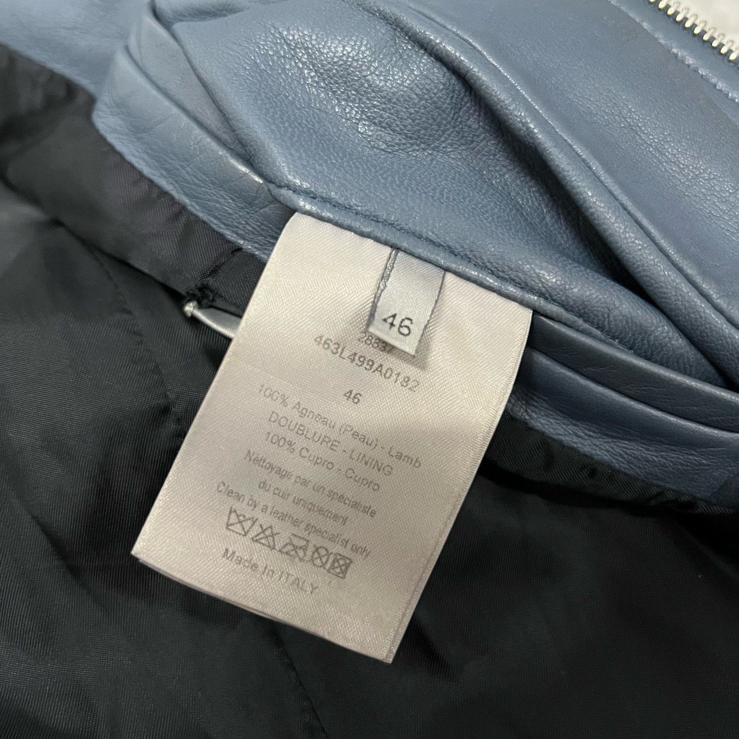Dior Dior Blue Leather Jacket s Men Size US S / EU 44-46 / 1 - 4 Thumbnail