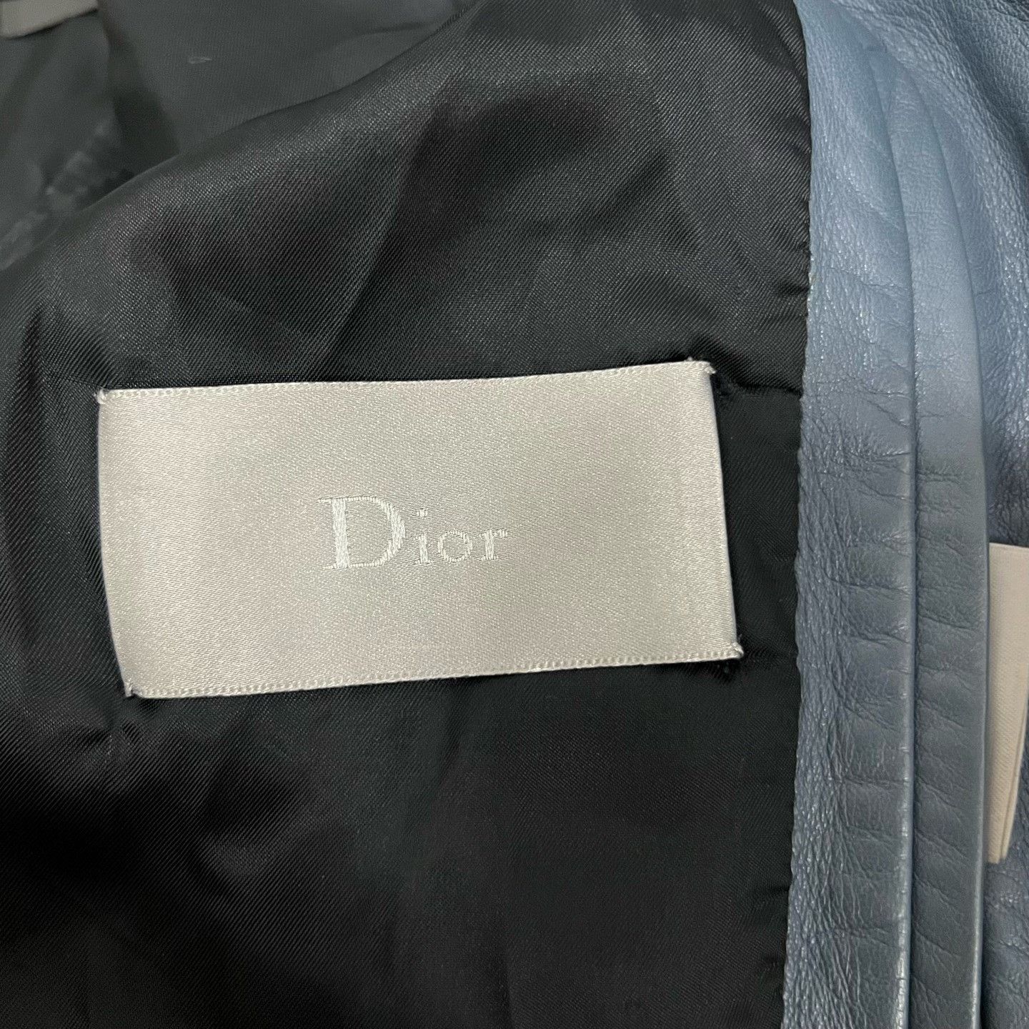 Dior Dior Blue Leather Jacket s Men Size US S / EU 44-46 / 1 - 3 Thumbnail