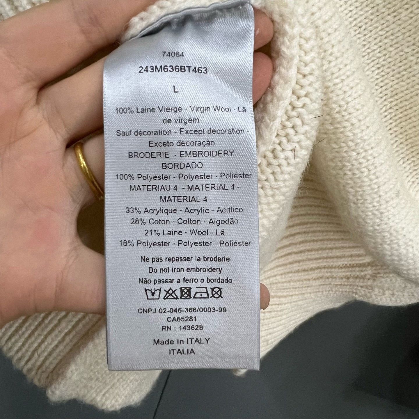 Dior Dior Floral Embroidered Sweater L Women Size L / US 10 / IT 46 - 4 Thumbnail